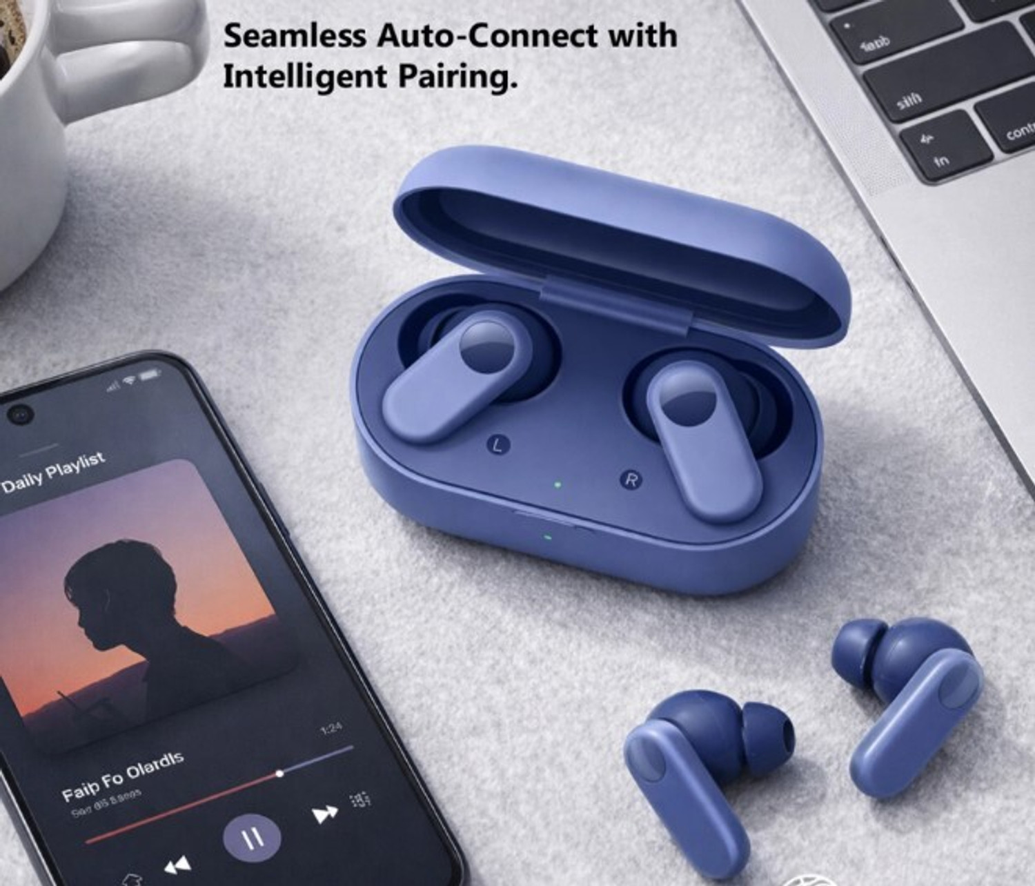 Image of KLOKOL 2R BUDS MAGNETIC POWER OFF /ON 48Hr Playtime Headphone N1 Helmet bluetooth device with Earphone