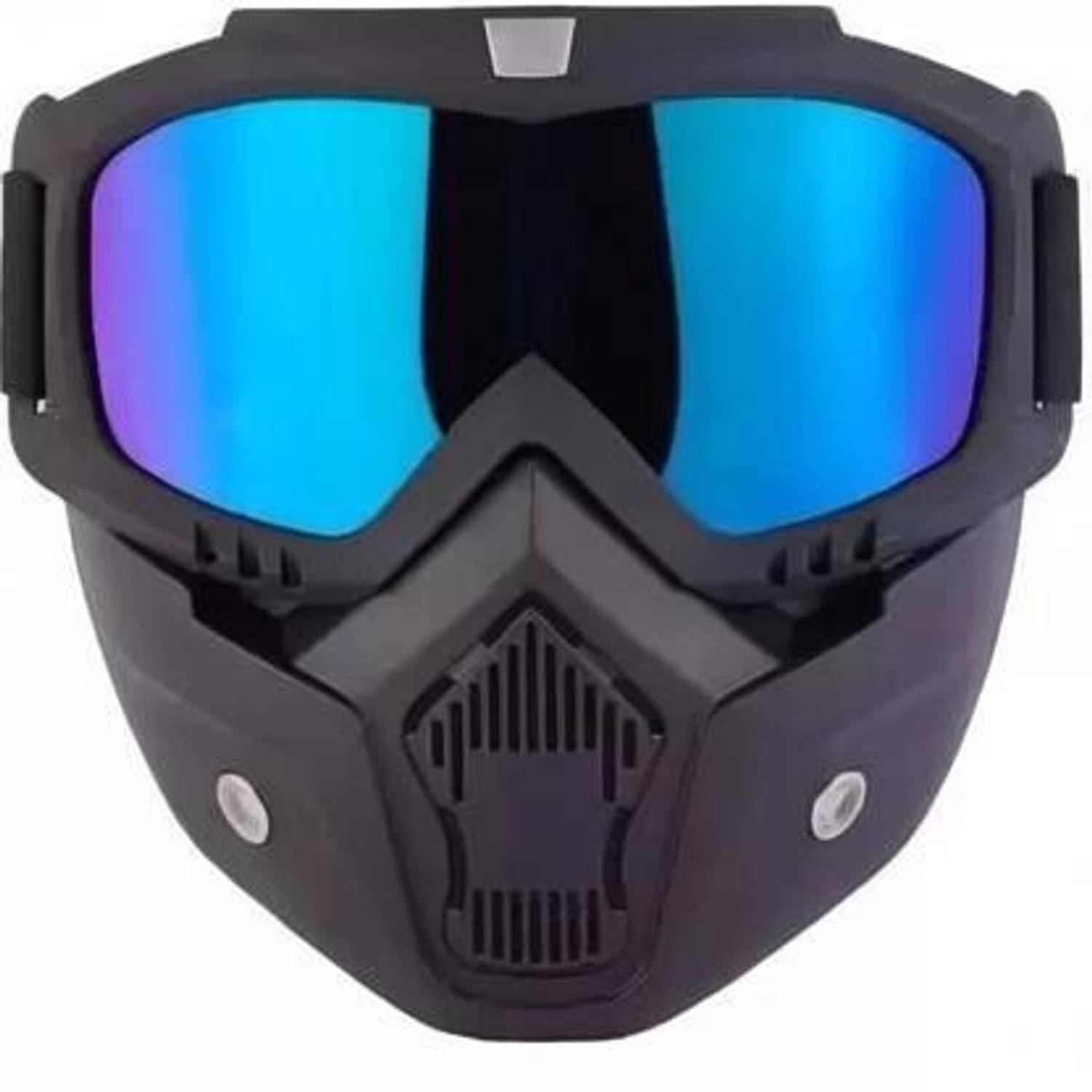Auto Trends Motocross Bike Riding Goggles Glasses Face Dust Mask With Detachable Blowtorch9 Helmet Breath Guard