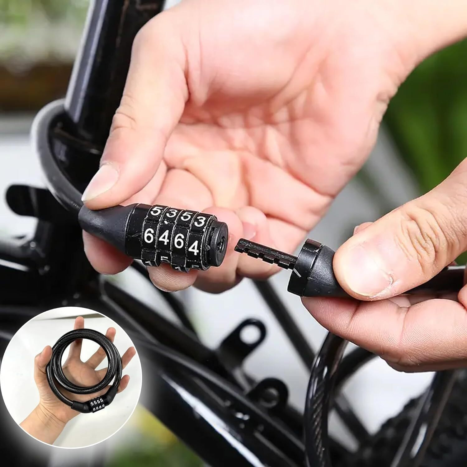 Image of XpertRider Steel Cable Lock For Helmet