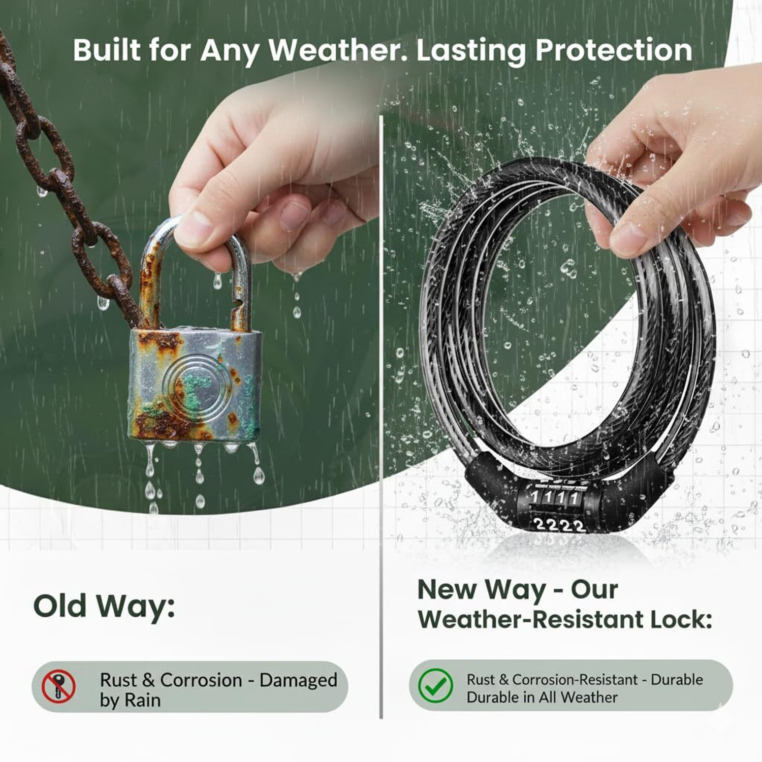 Image of XpertRider Steel Cable Lock For Helmet