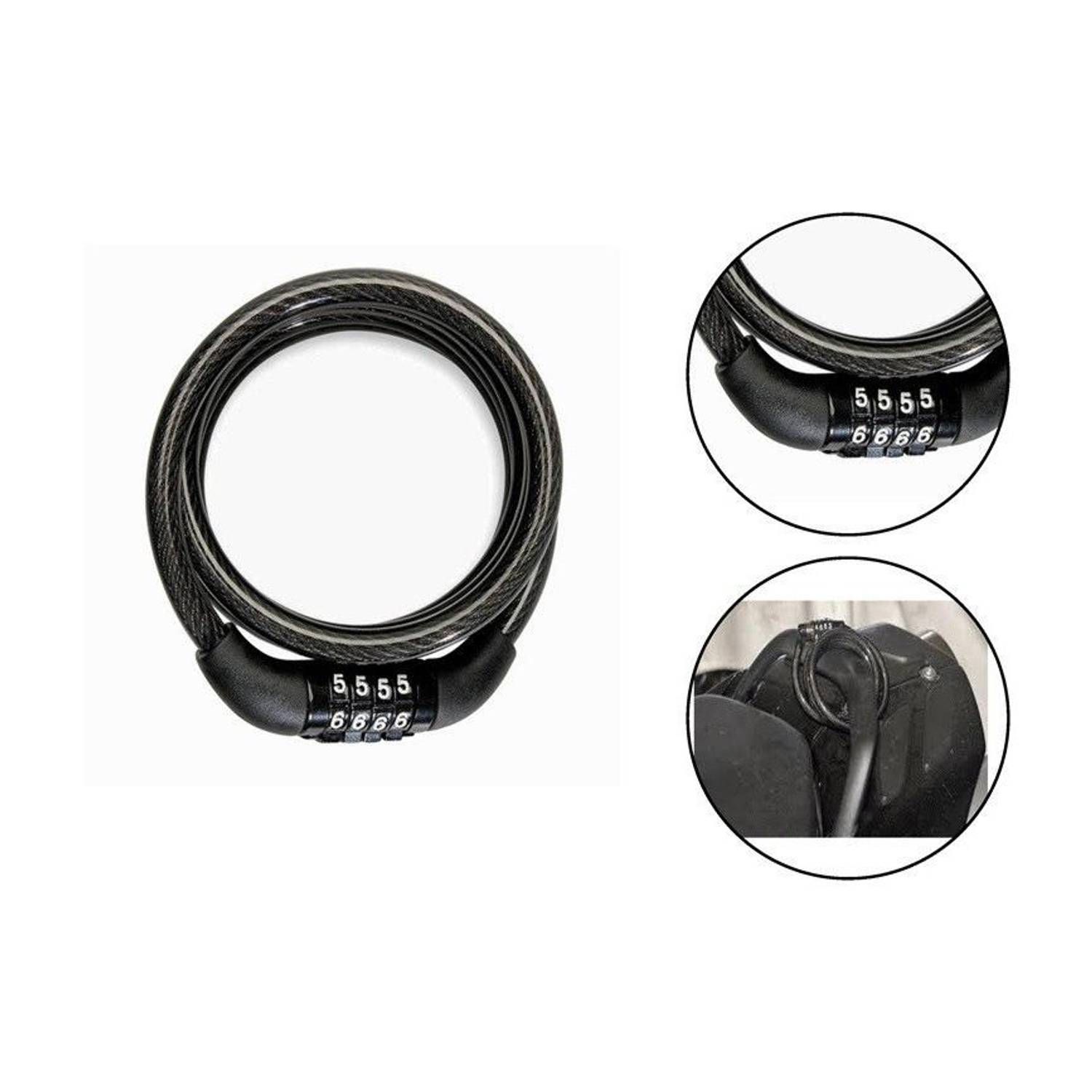ACCESSOREEZ Iron, Silicone Combination Lock For Helmet