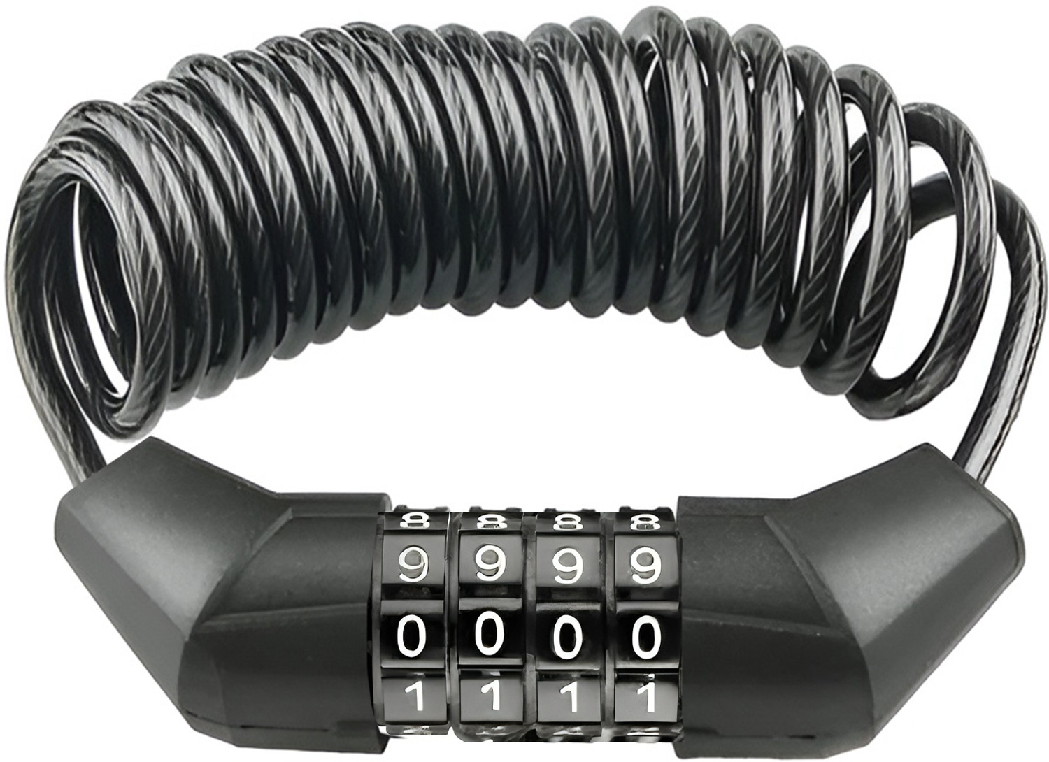 Image of AUTOGUYS Stainless Steel Combination Lock For Helmet