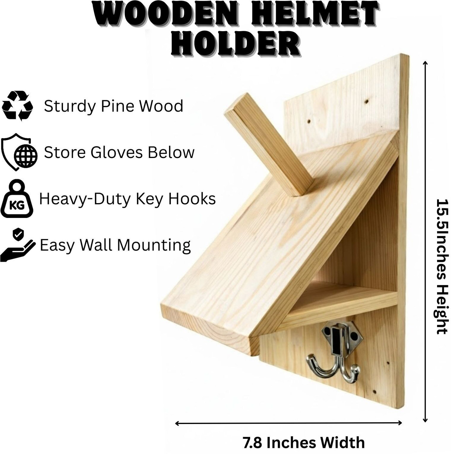 Image of LIVECOOL Helmet Holder Motorcycle Accessories Multipurpose Wall Mount Hanger Helmet Mount