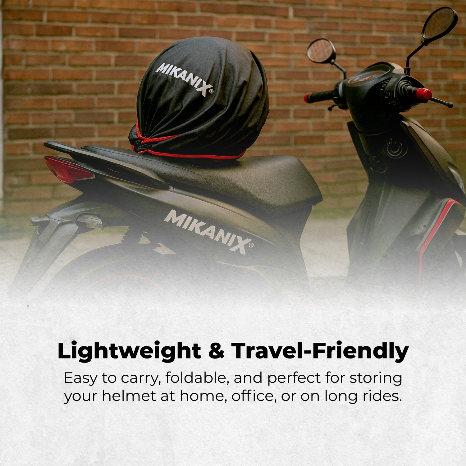 Image of MIKANIX Universal Helmet Cover Bag | Soft Fabric Dustproof Cover for All Helmet Types | Helmet Visor Bag