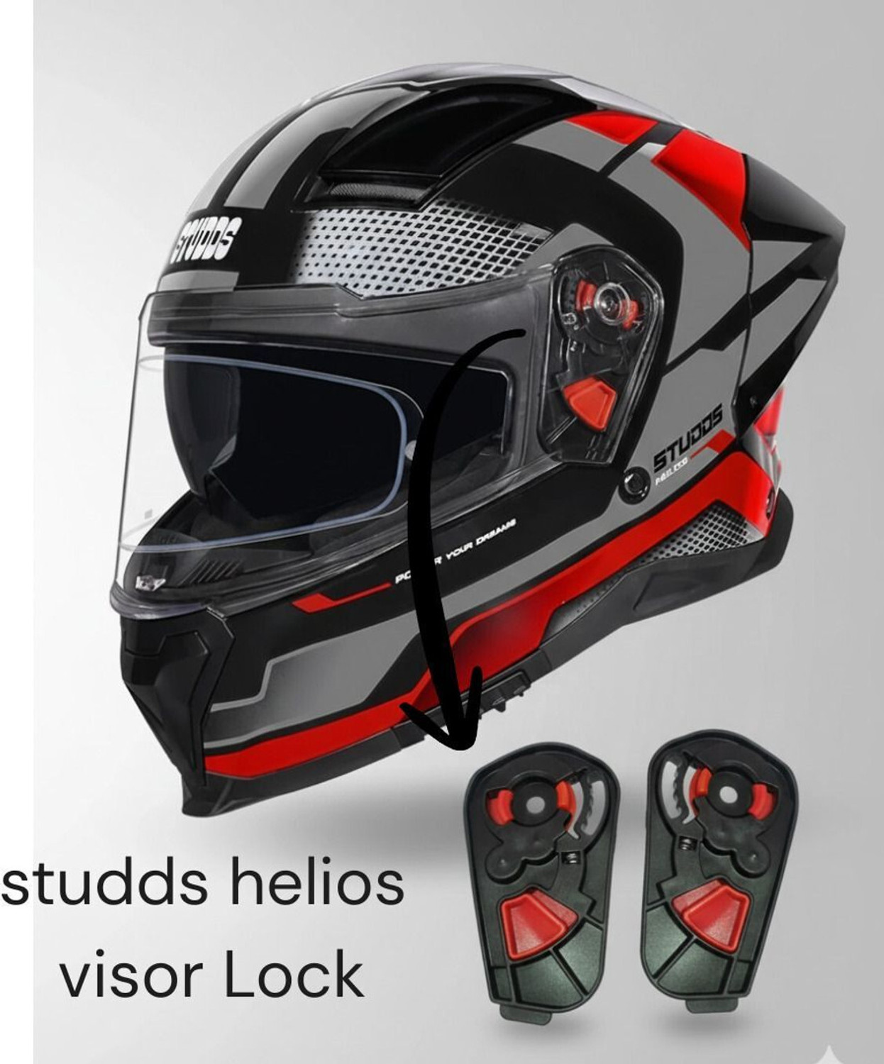 Image of DURIOR MECHANISM FOR Helios Helmet Helmet Visor