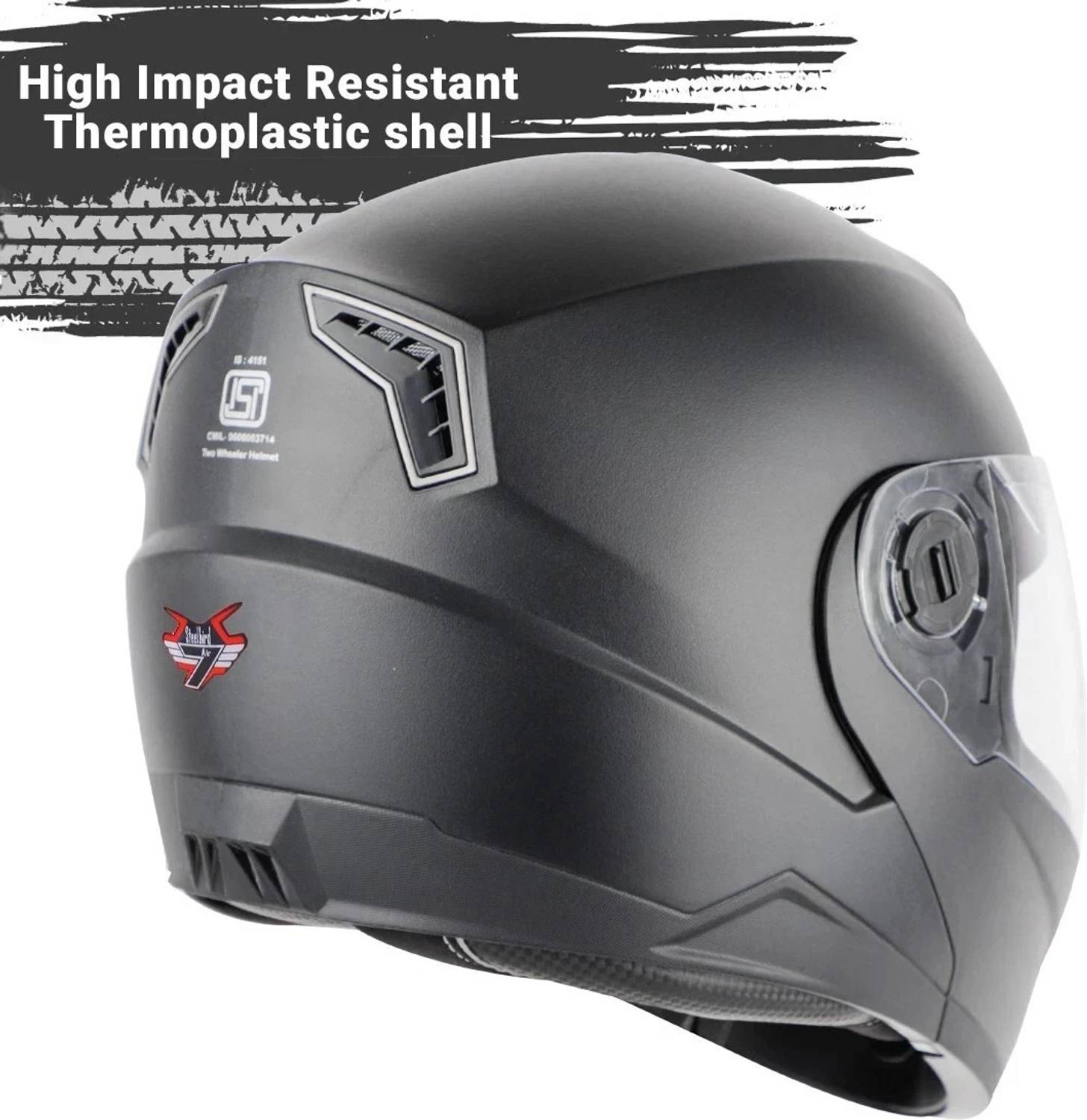 Steelbird SBA-7 7Wings Flip-Up Motorbike Helmet - Image 3