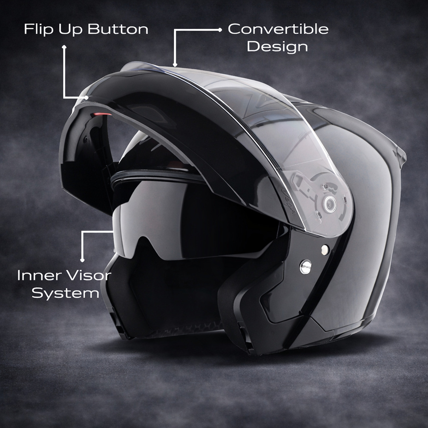 Image of VEGA VM-02 Spike DV Motorbike Helmet