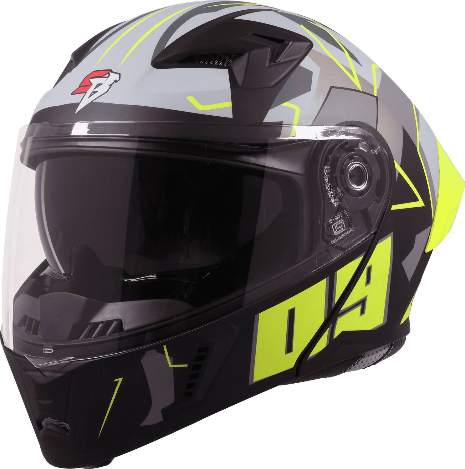 Steelbird Air SBA-20 ISS 09 Glossy Black Neon Large Helmet - Image 5