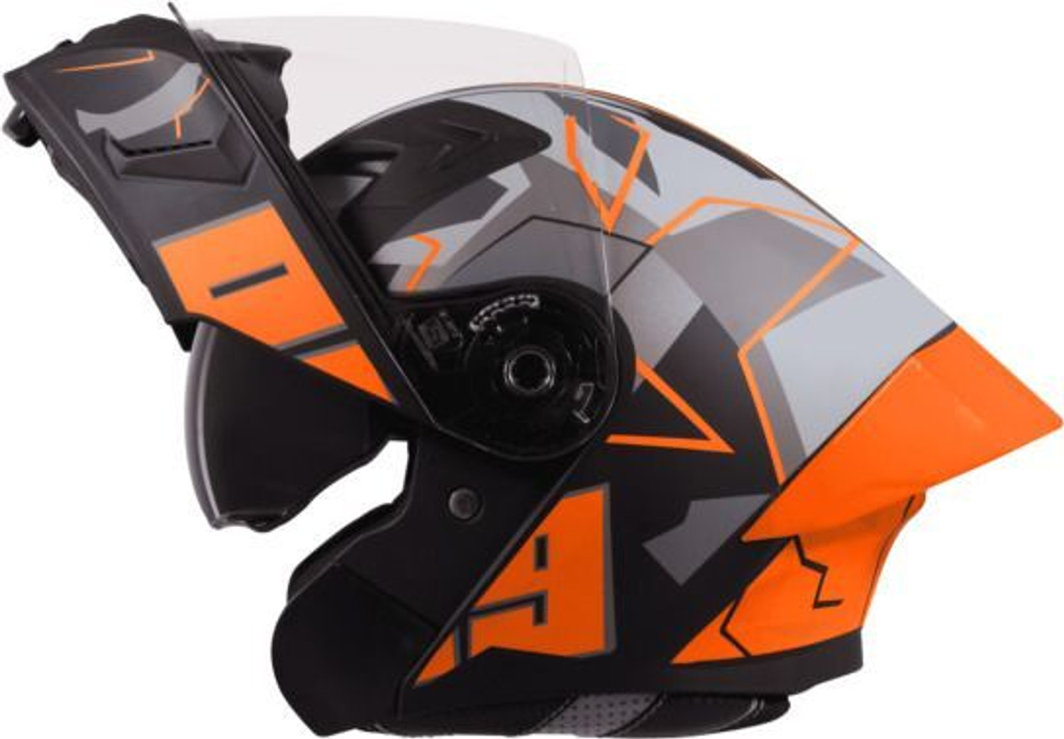 Image of Steelbird Air SBA-20 ISS 09 GLOSSY BLACK ORANGE M Size Motorsports Helmet
