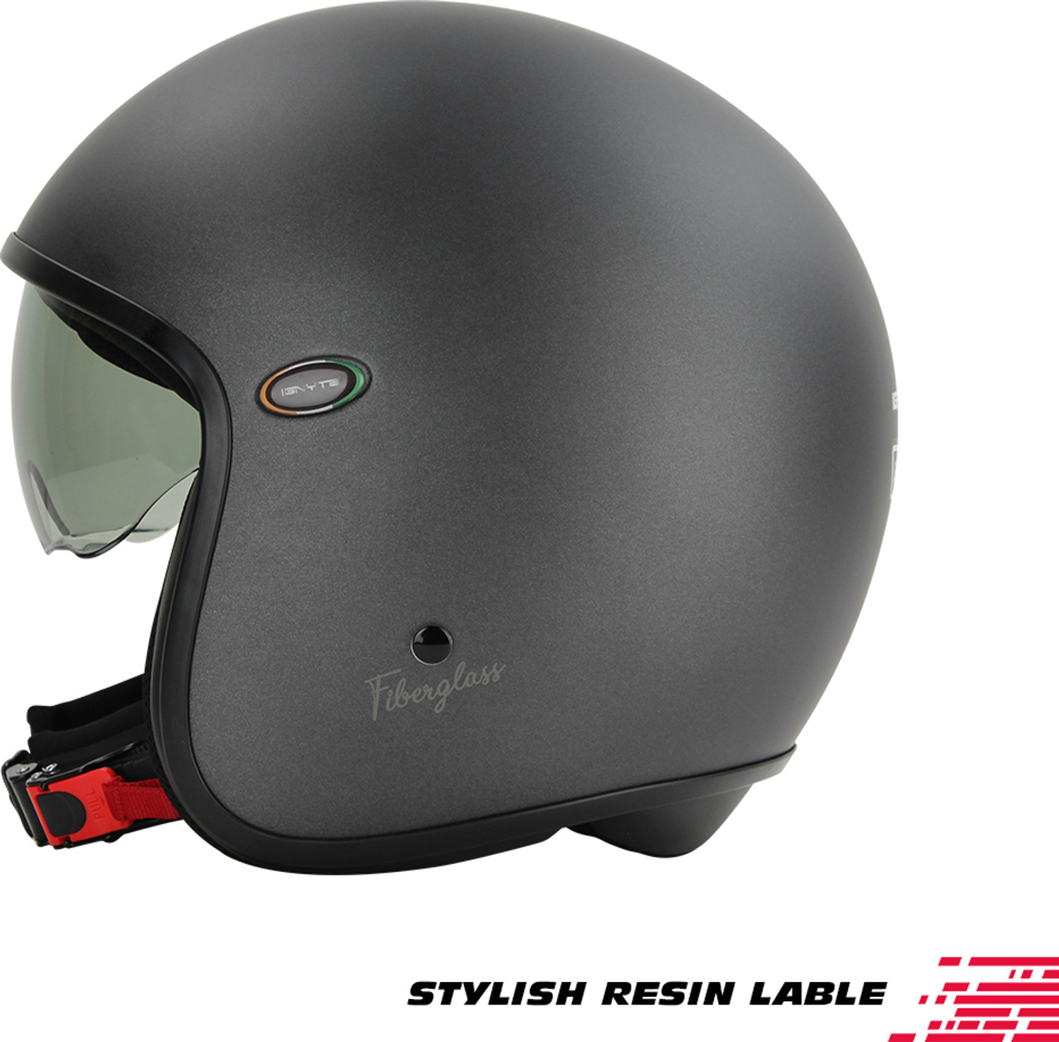 Image of IGNYTE IGN-10 ECE 22.05 /ISI /DOT Certified Open Face Helmet with Smoke Sun Shield Motorbike Helmet