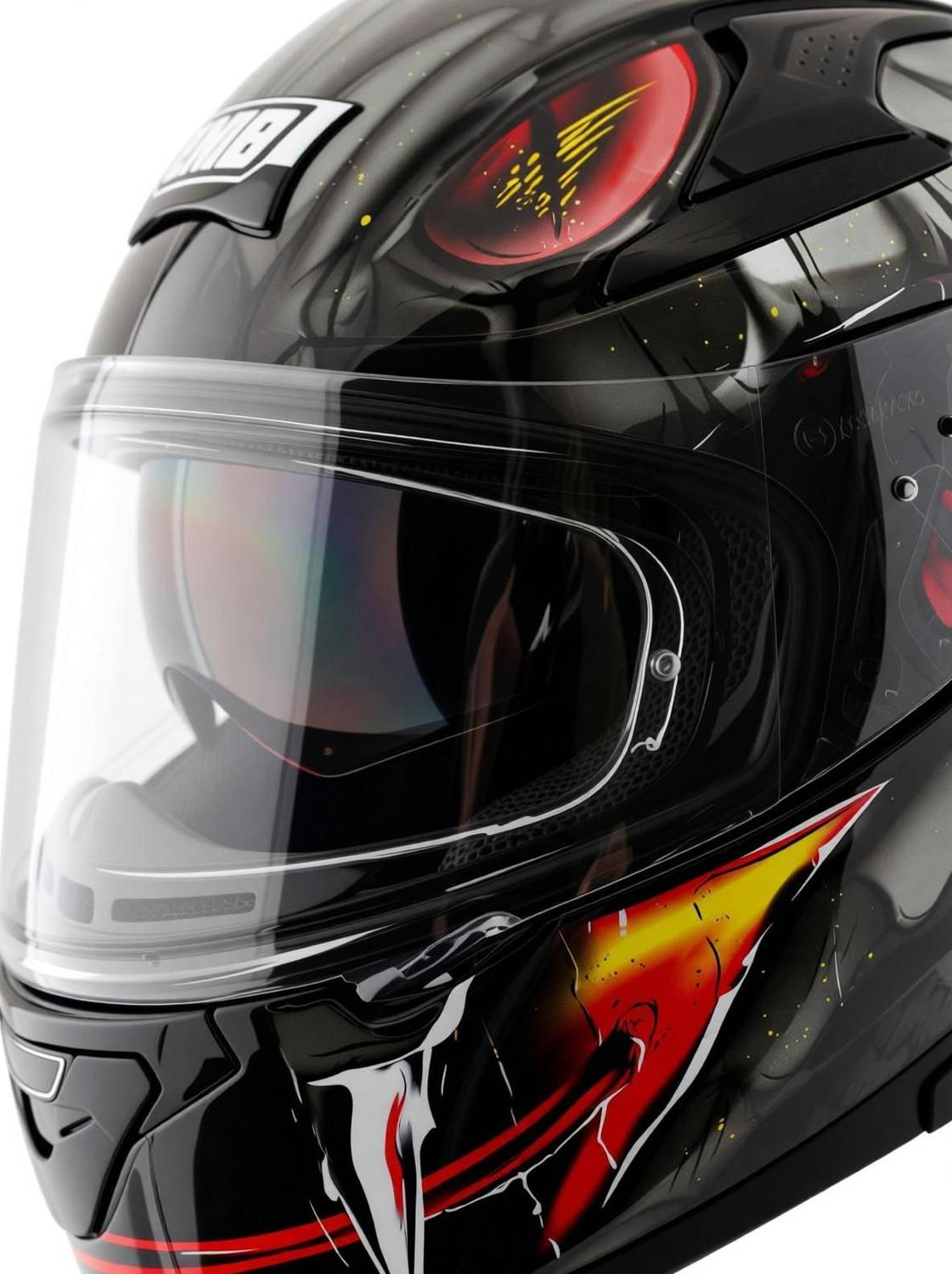Axor Apex Venomous Motorbike Helmet Black - Image 3