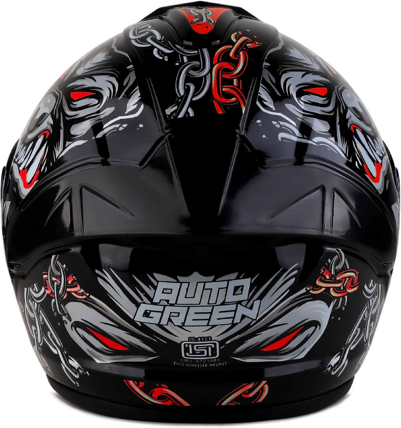 Image of Agx Autogreen Pitbull Speed with Rainbow Visor Motorsports Helmet (Red)