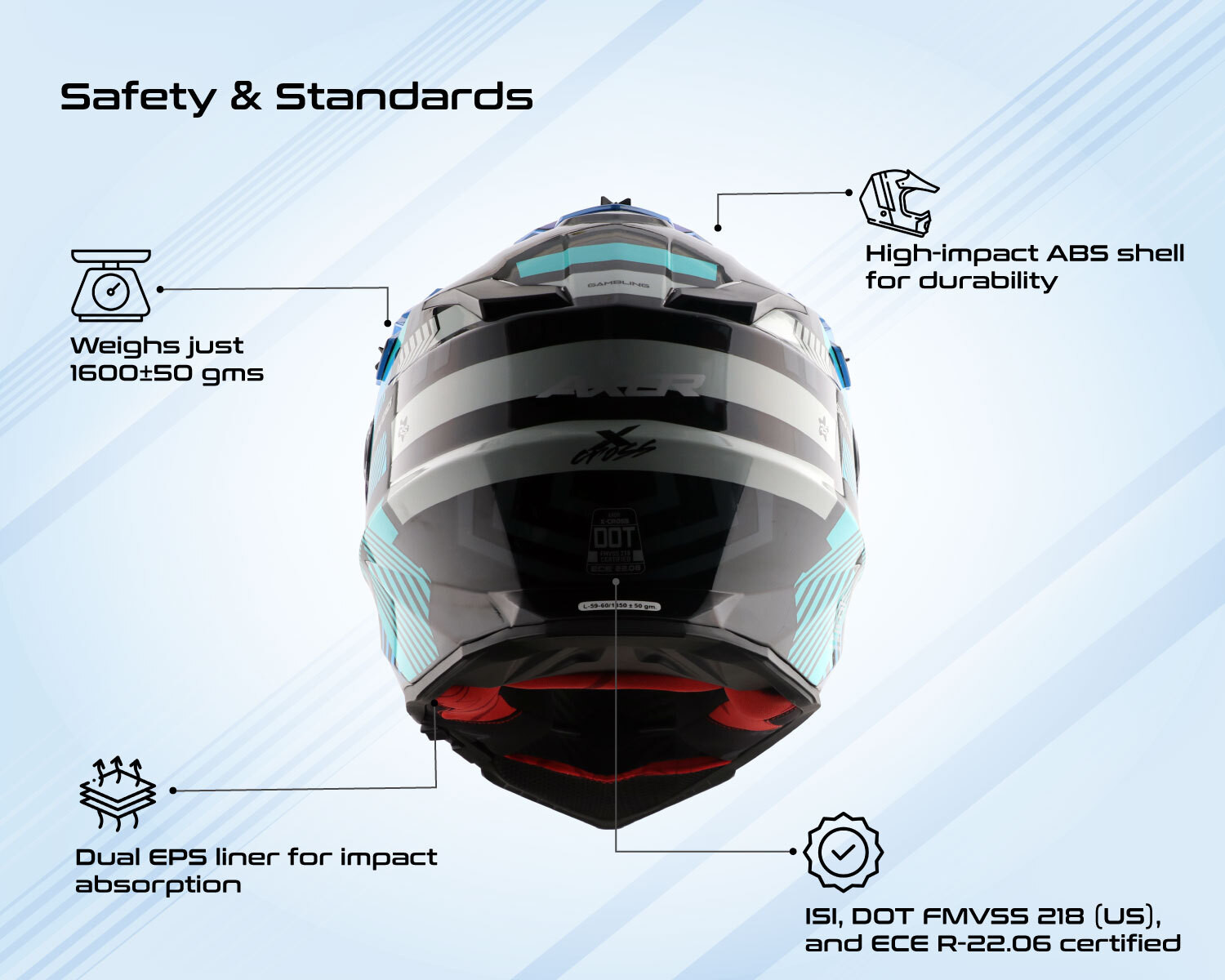 Image of Axor X-Cross Gambling Helmet Motorbike Helmet
