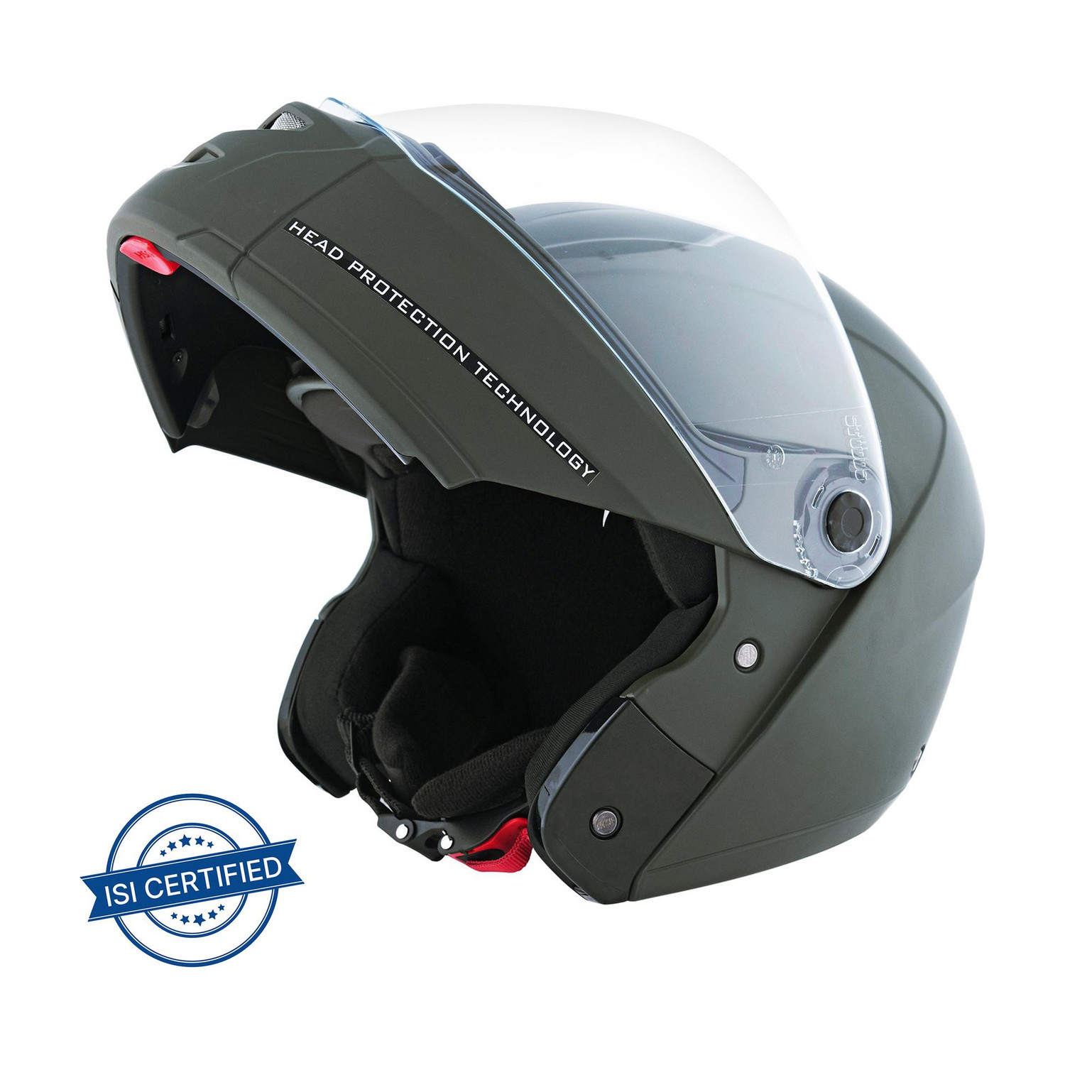 Image of STUDDS NINJA ELITE SUPER FULL FACE MILITARY GREEN - M Motorbike Helmet