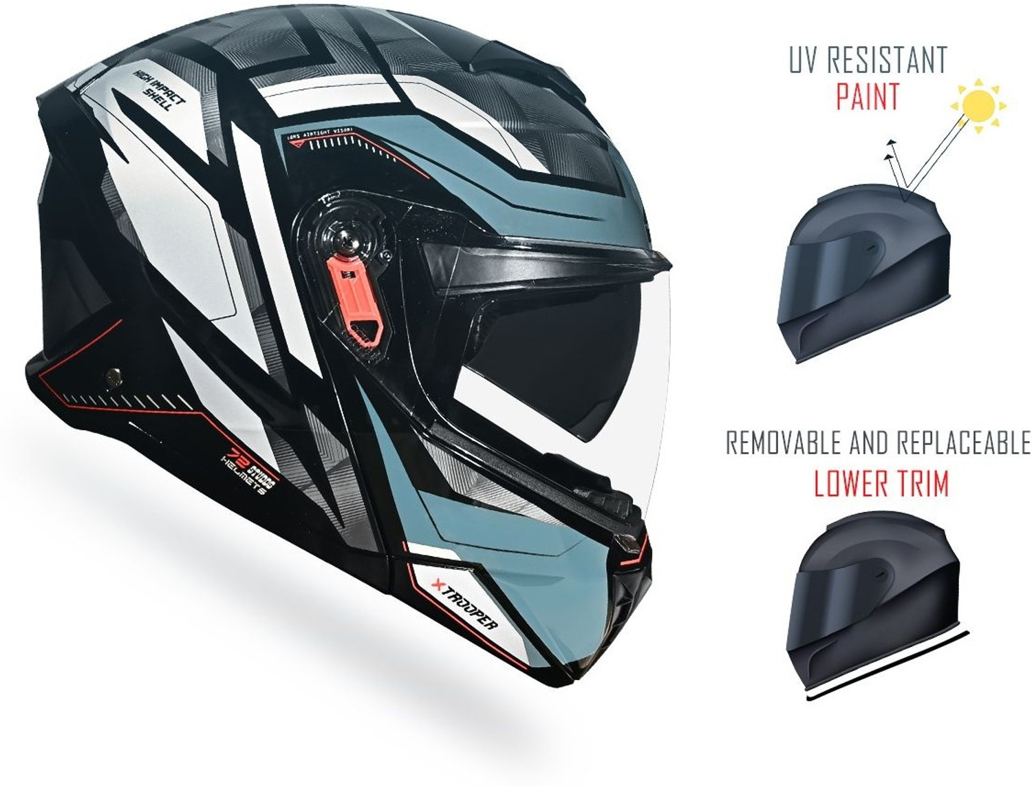 Image of STUDDS Trooper D2 Motorbike Helmet