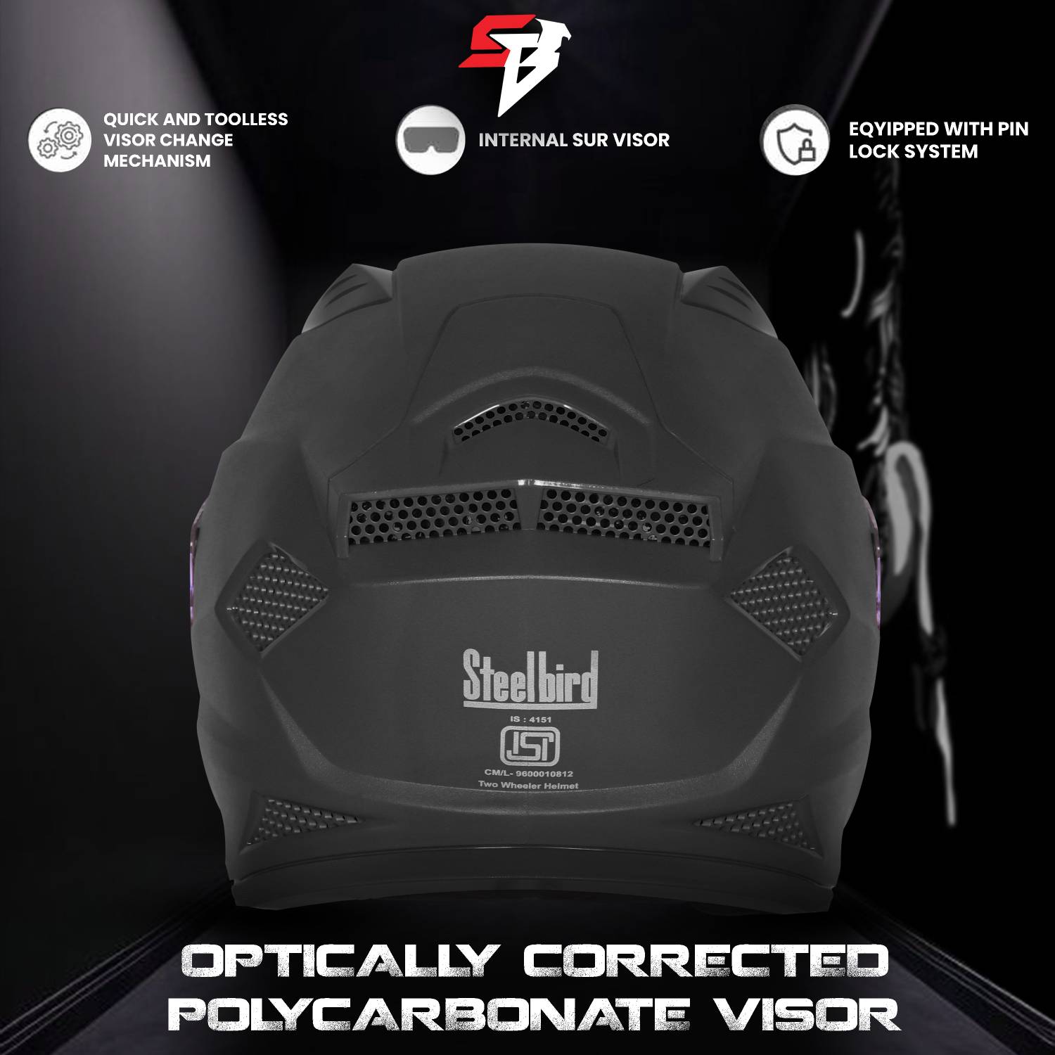 Steelbird SBH-25 Rudra Full Face Helmet - Image 5