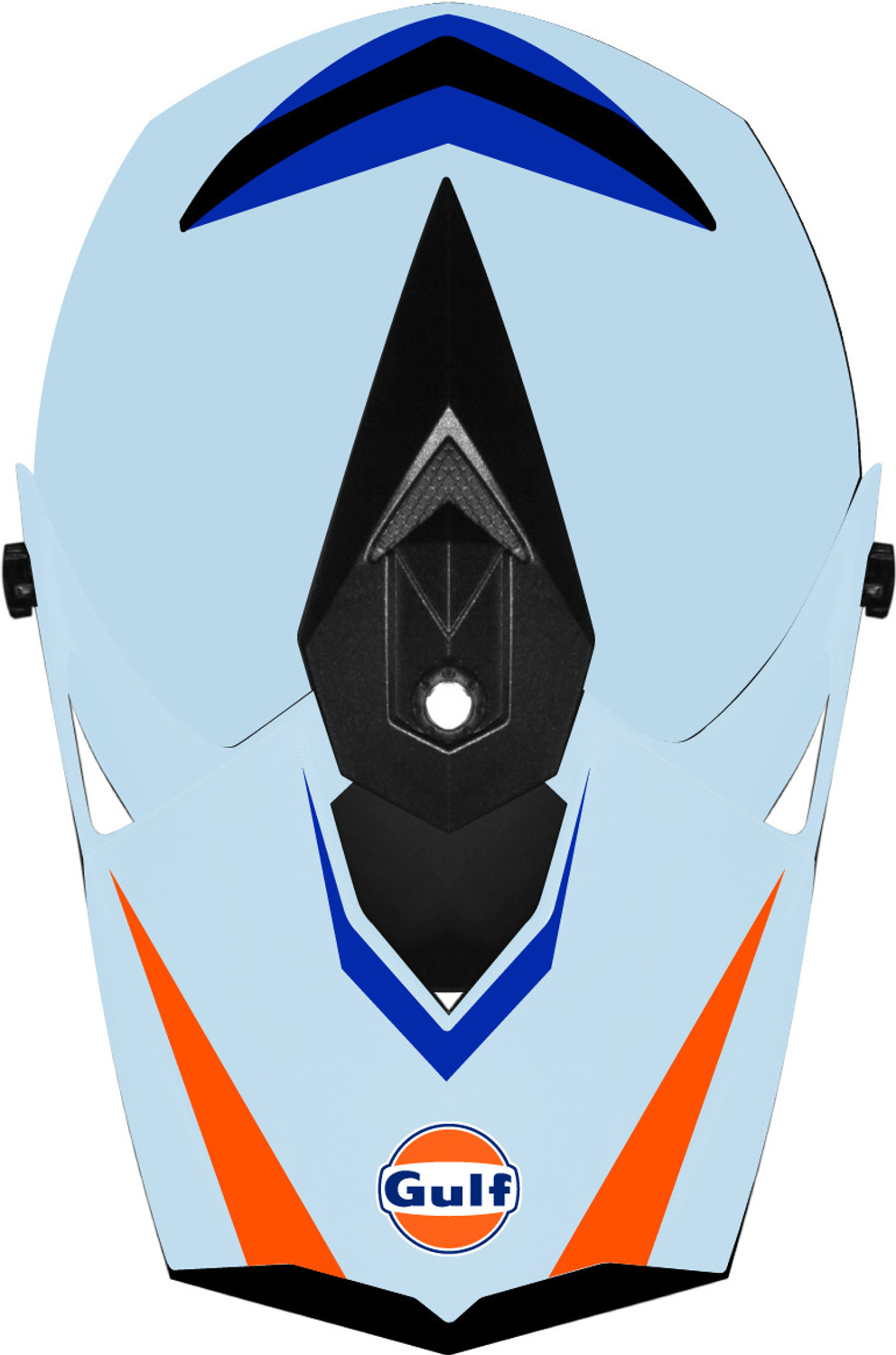 Image of Gulf Xterrain Motocross Glossy 2 Wheeler Motorcycle Helmet Motorbike Helmet