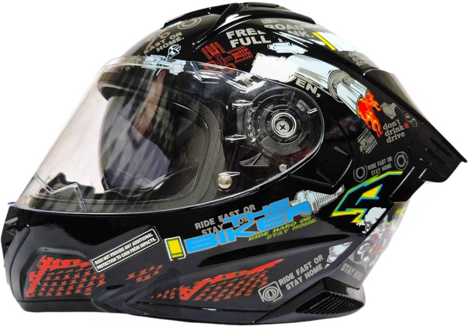 4U SUPREME SUPER B DX Full Face ISI ABS Dual Visor Helmet
