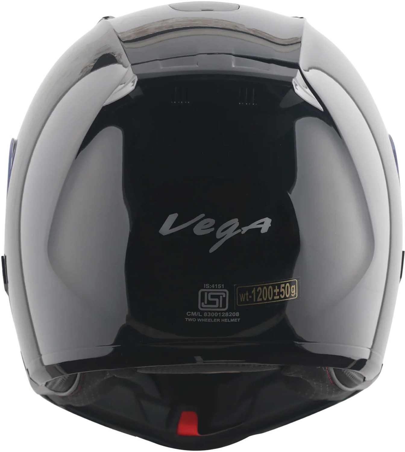 Image of VEGA Spike DV Flip-Up Glossy Black Large Motorbike Helmet