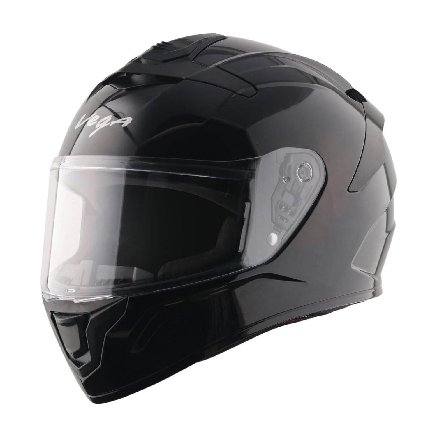VEGA VF-10 Turbo Solid Motorbike Helmet Black - Image 1
