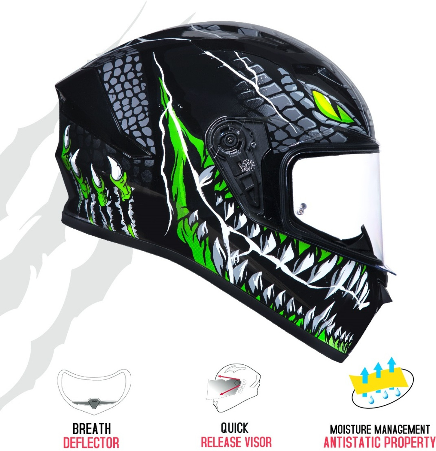 Image of SMK Stellar Motorbike Helmet