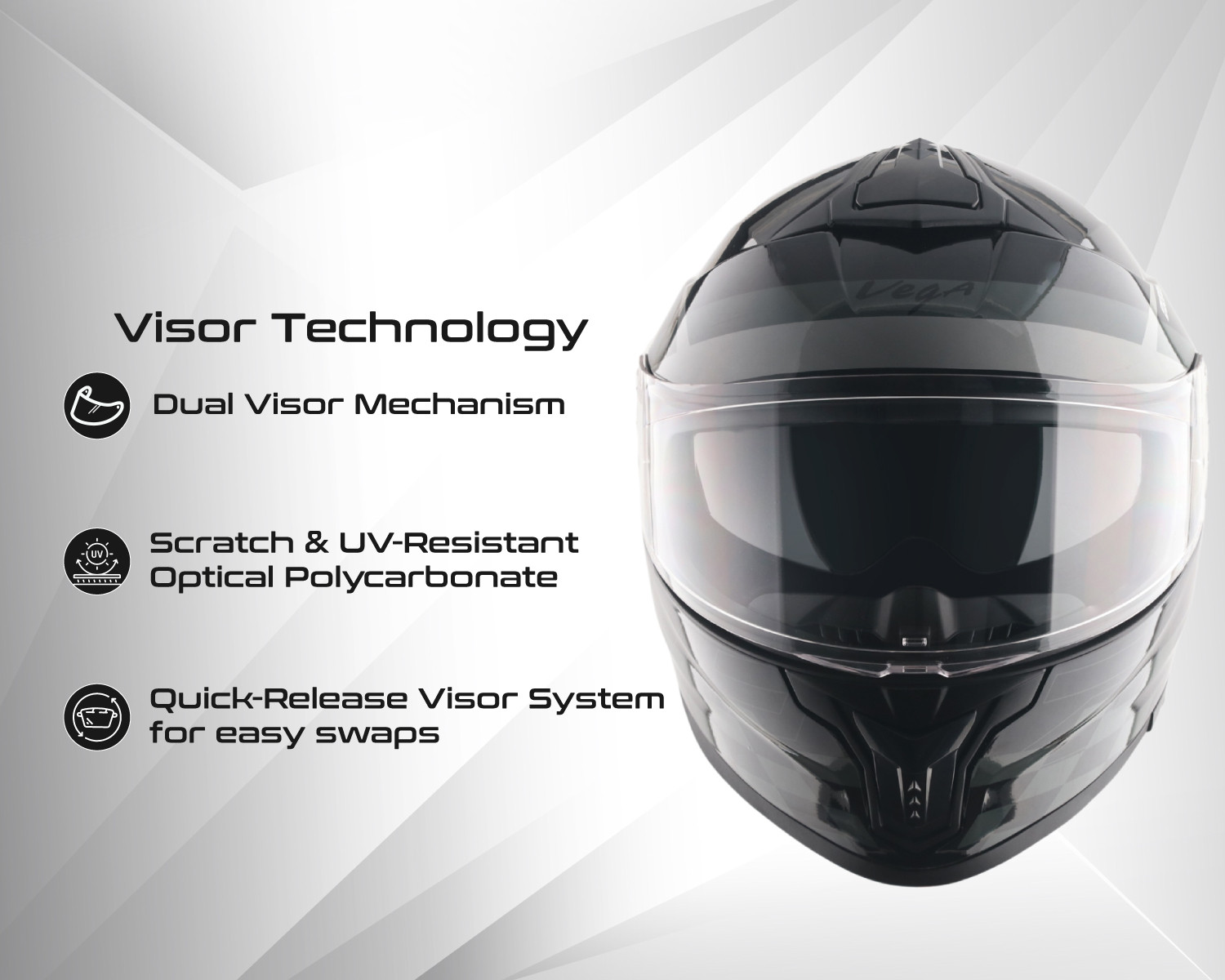 Image of VEGA Zap DV Alliance Motorbike Helmet