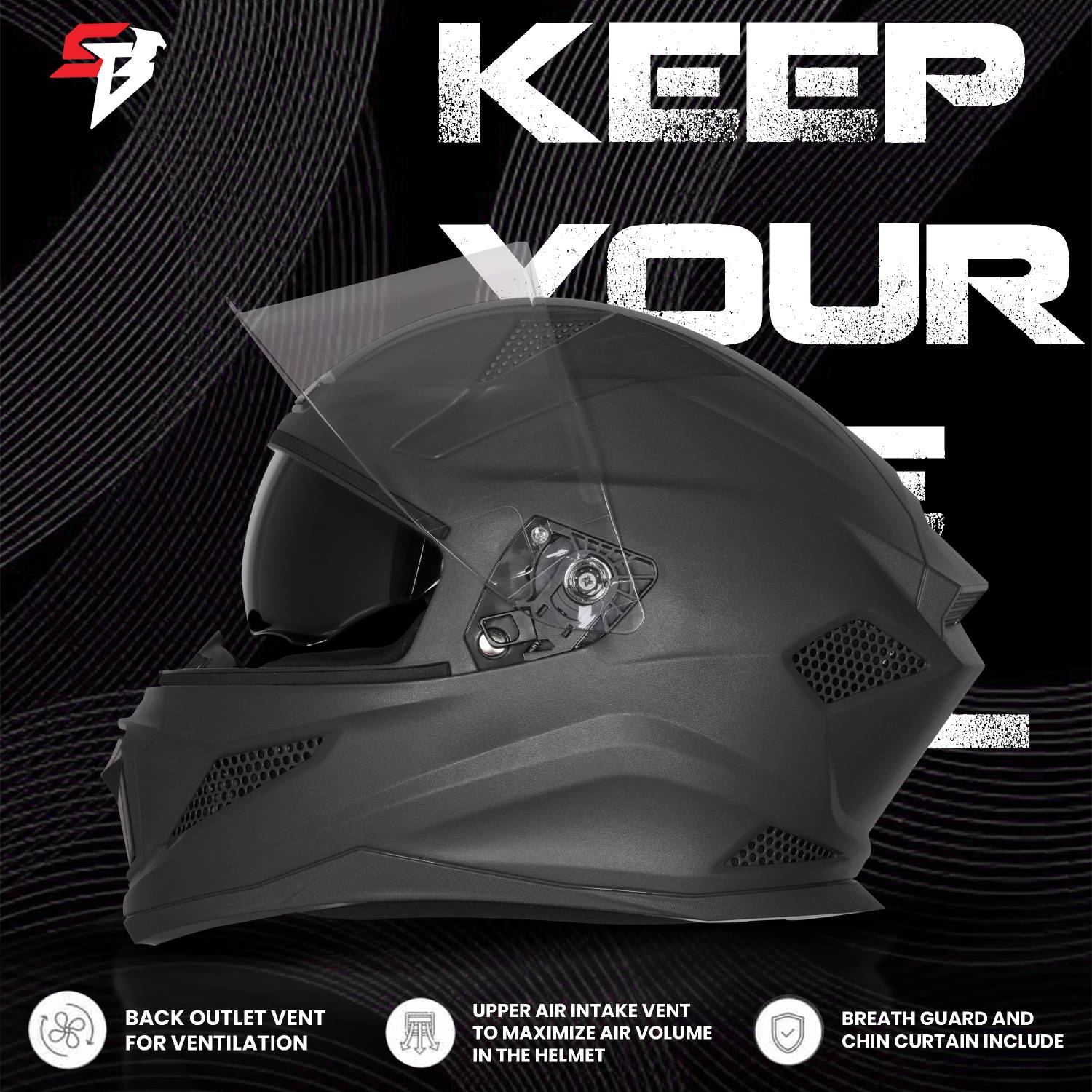 Steelbird SBH-25 Rudra Full Face Helmet - Image 4
