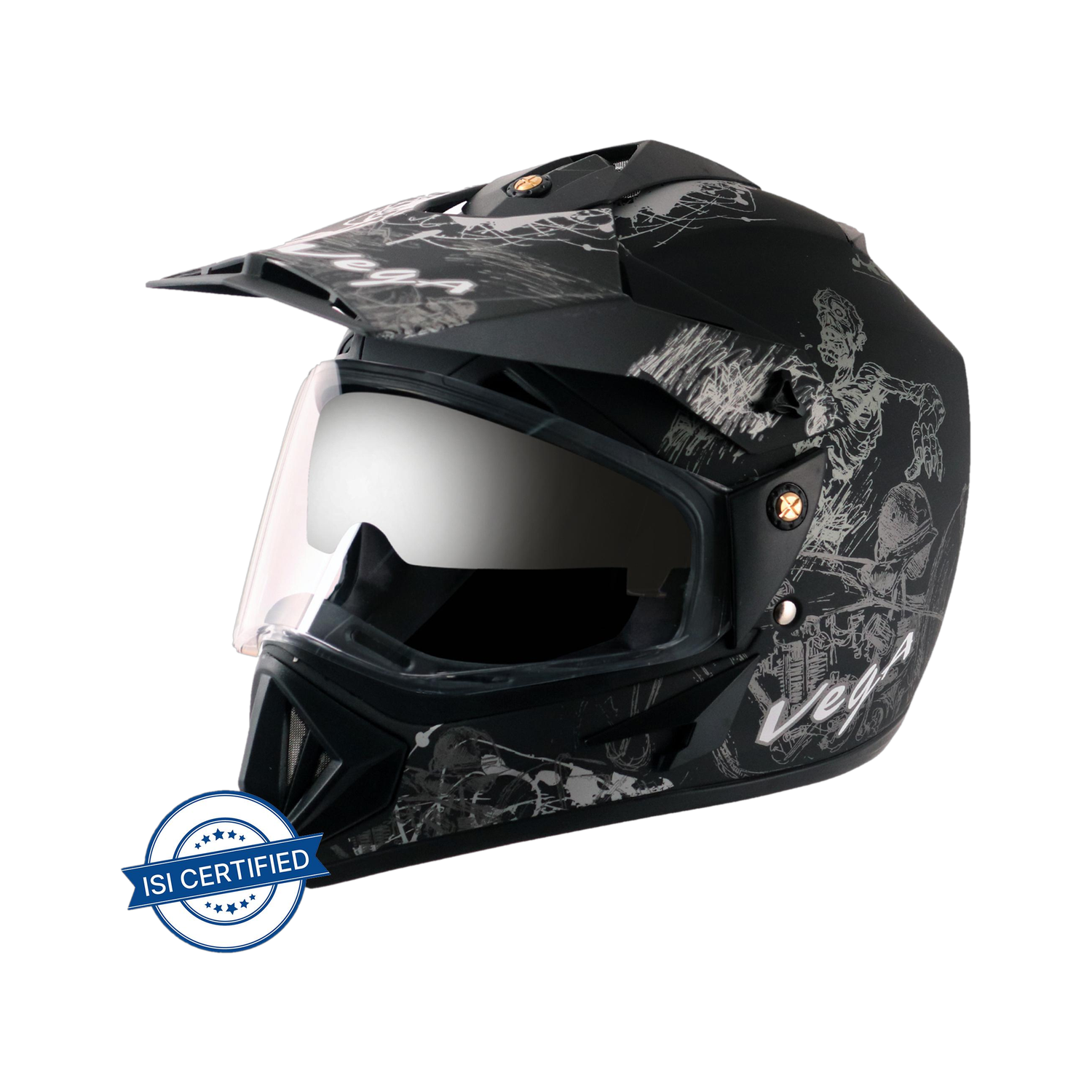 VEGA Off Road D/V Sketch Motorbike Helmet
