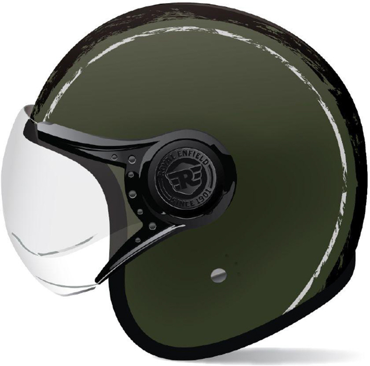 Image of ROYAL ENFIELD Airborne Div Open Face with Visor Motorbike Helmet