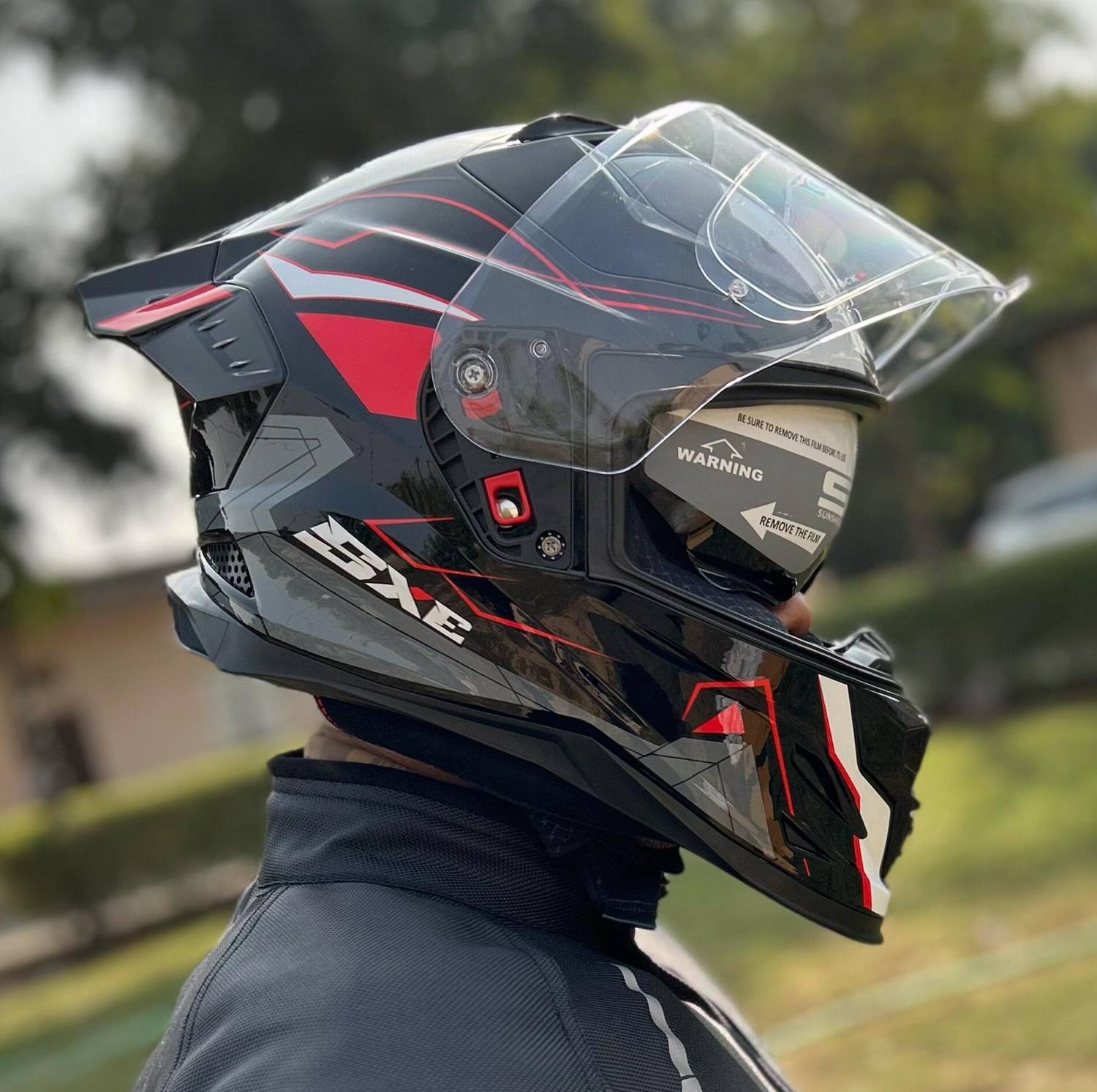 Head i-SL TEAM 156 Ｒ12.6 ヘッド Steelbird Air SBH-61 ISS SXE RACE-X Glossy Black Red Full Face AFS