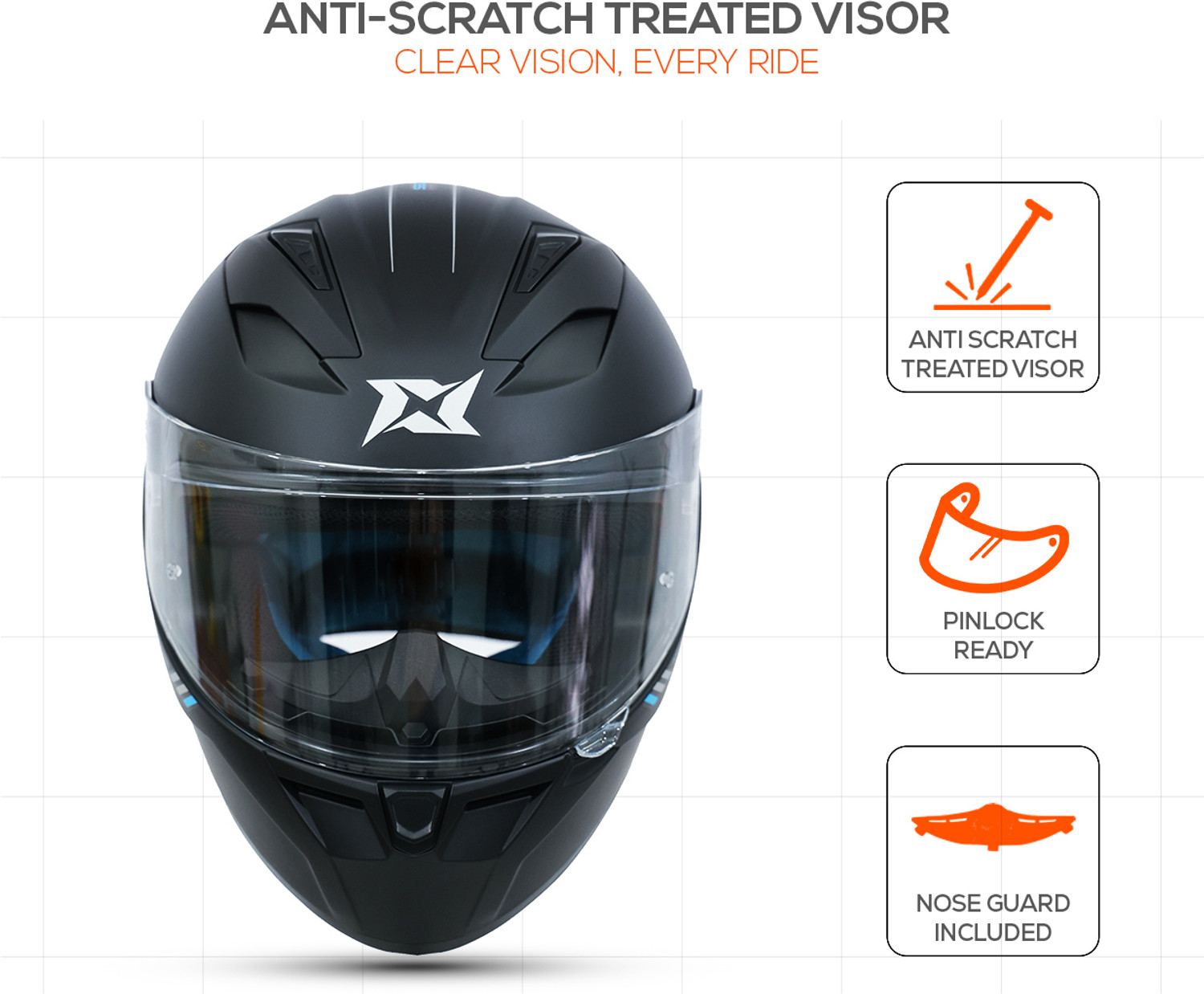 Image of Axxis Segment Motorbike Helmet
