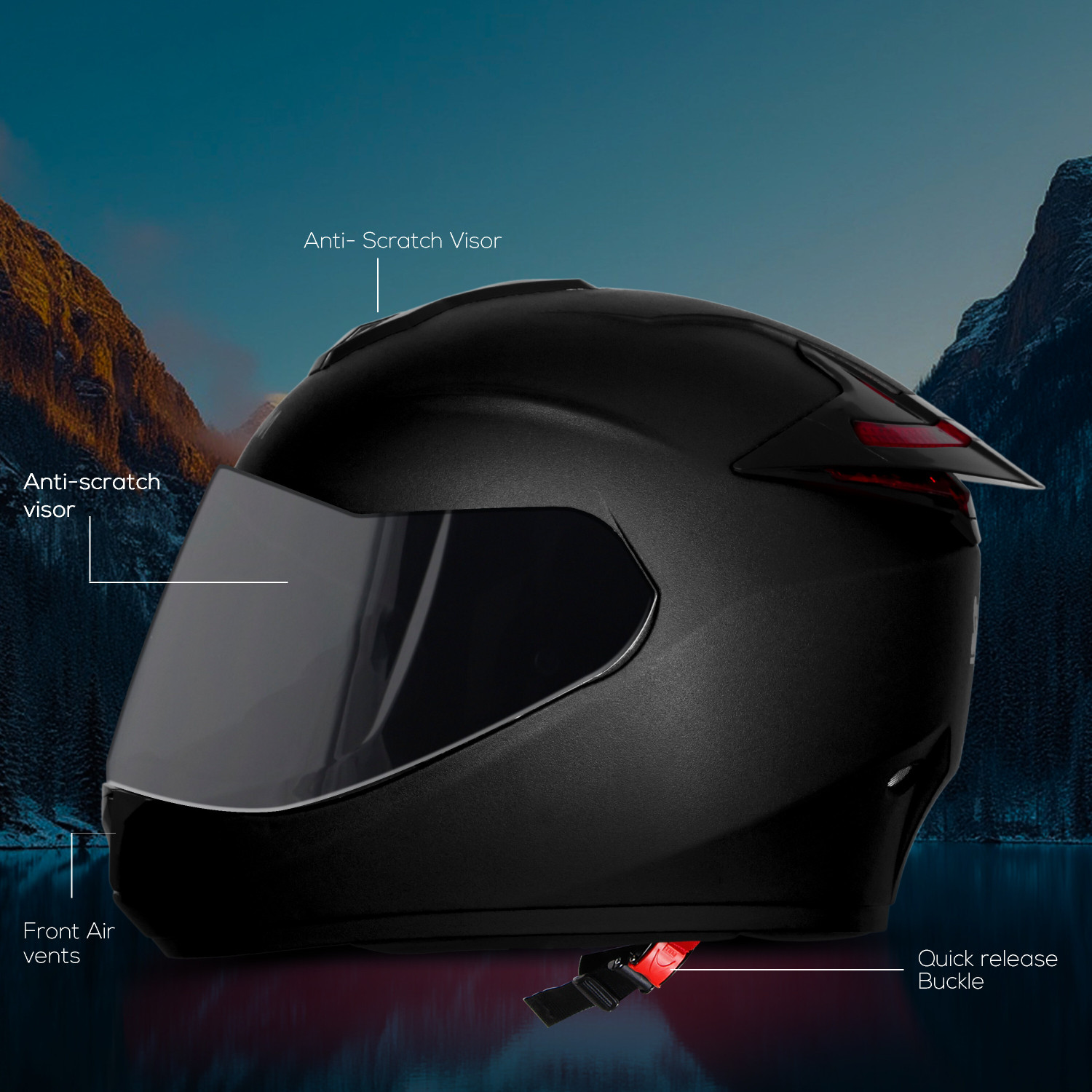 Image of Steelbird SBH-62 Garud Reflector ISI Certified Full Face Helmet for Women and Men Motorbike Helmet
