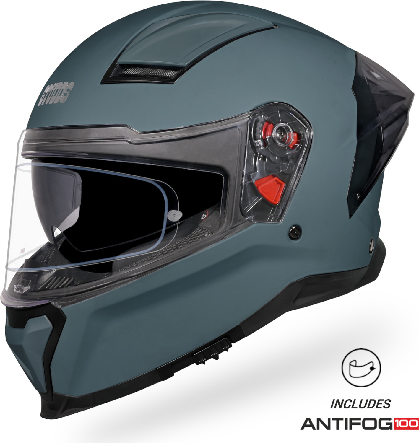 Image of STUDDS Helios Full Face ISI and DOT Certified Helmet with Antifog 100 Lens Motorbike Helmet