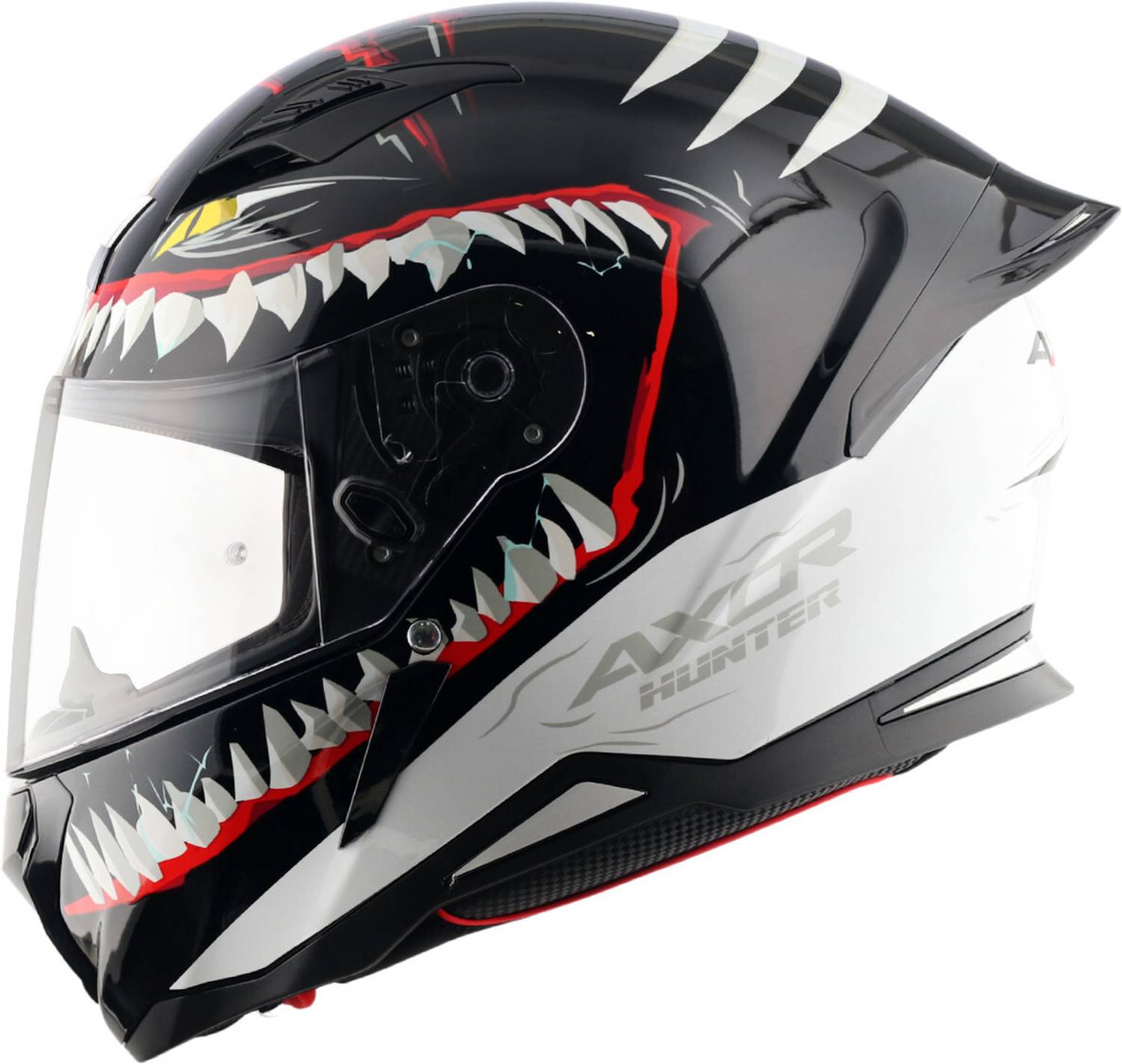 Axor Hunter Shark Motorbike Helmet Black