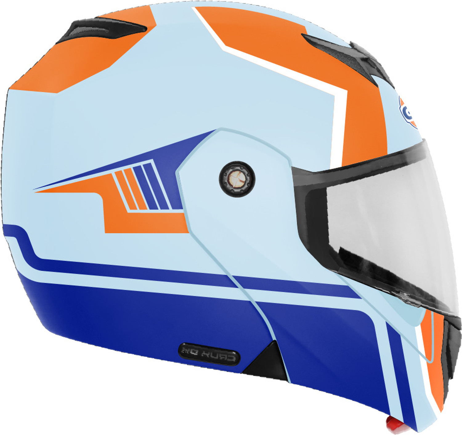 Image of Gulf FlexPro Flip-Up Glossy 2 Wheeler Motorcycle Helmet Motorbike Helmet