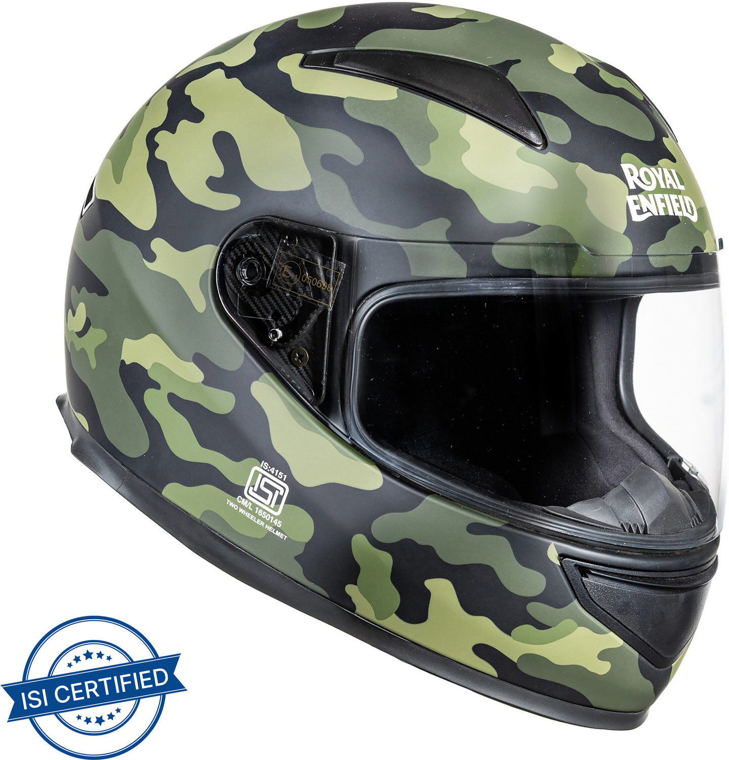 Image of ROYAL ENFIELD Street Prime Crackling Camo ISI, DOT & ECE Certified Motorbike Helmet