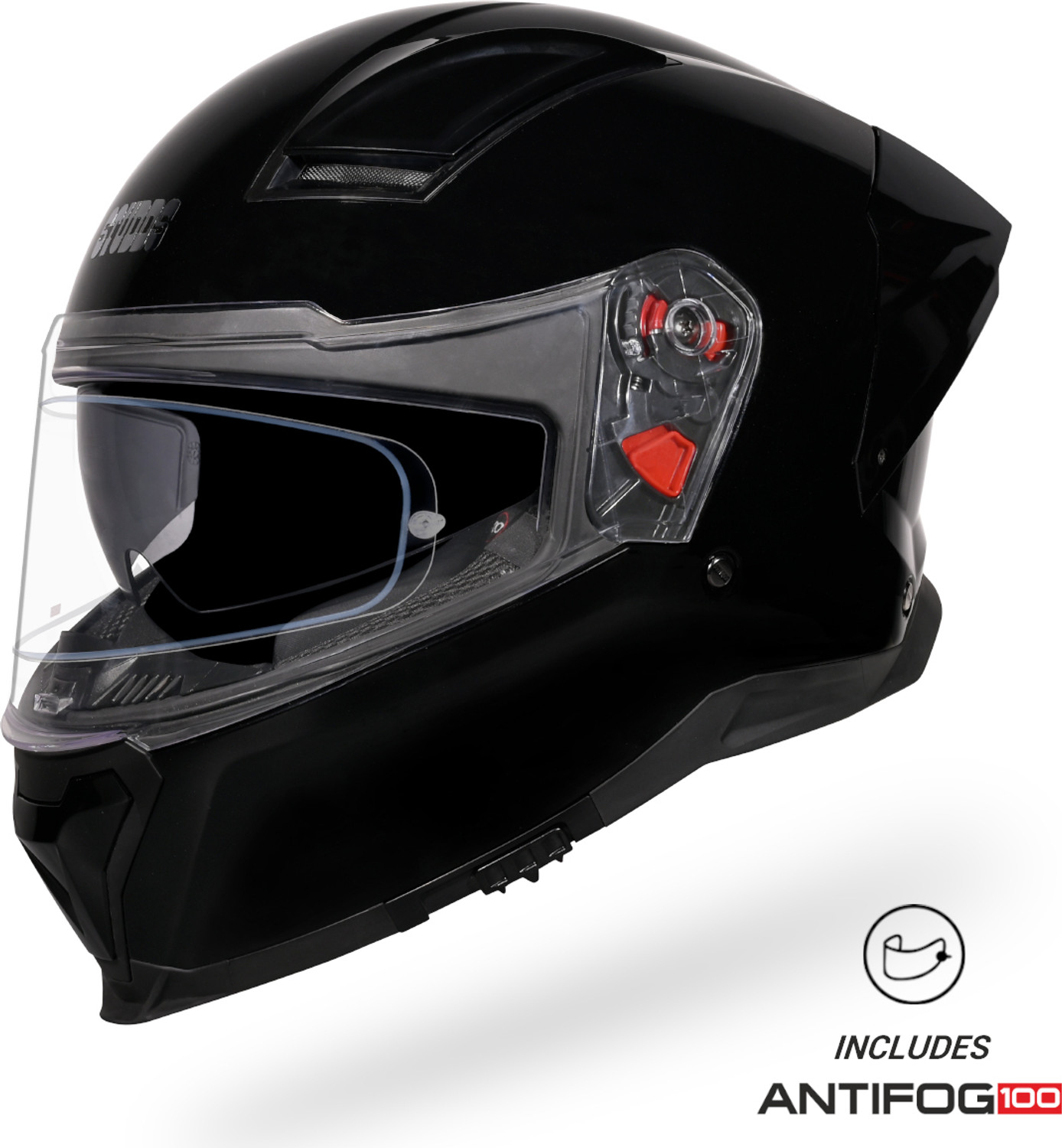 Image of STUDDS Helios Full Face ISI and DOT Certified Helmet with Antifog 100 Lens Motorbike Helmet