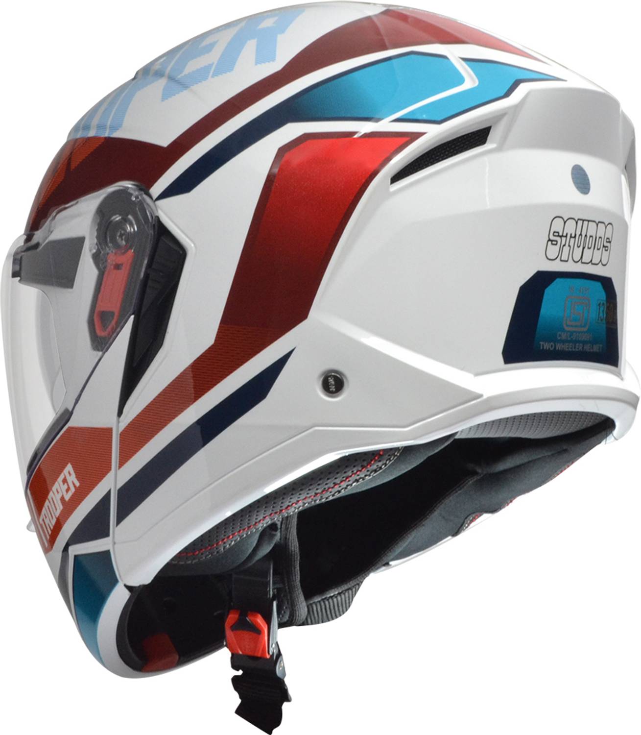 STUDDS Trooper D1 Flip-up Full Face Helmet - Image 5