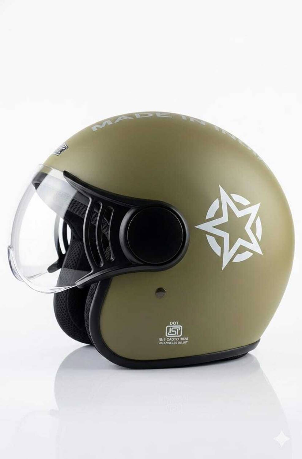 Amisha Track Half Face Strong and Durable Stylish Matt Finish Bullet Motorbike Helmet Motorbike Helmet