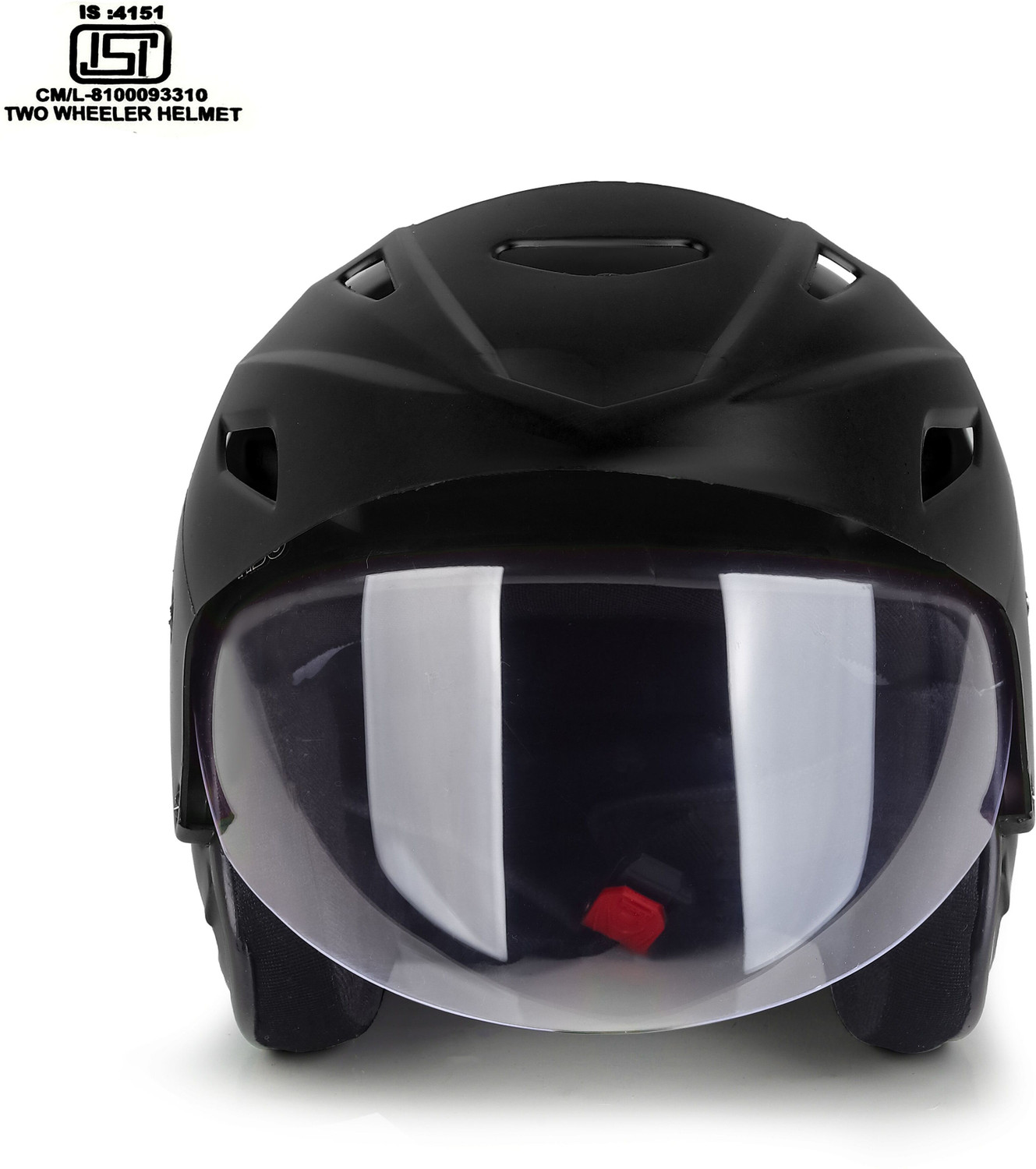 Image of urban carrier ISI Certified ABS Material Half Face Stylish Helmet with Clear Visor For Men Motorbike Helmet