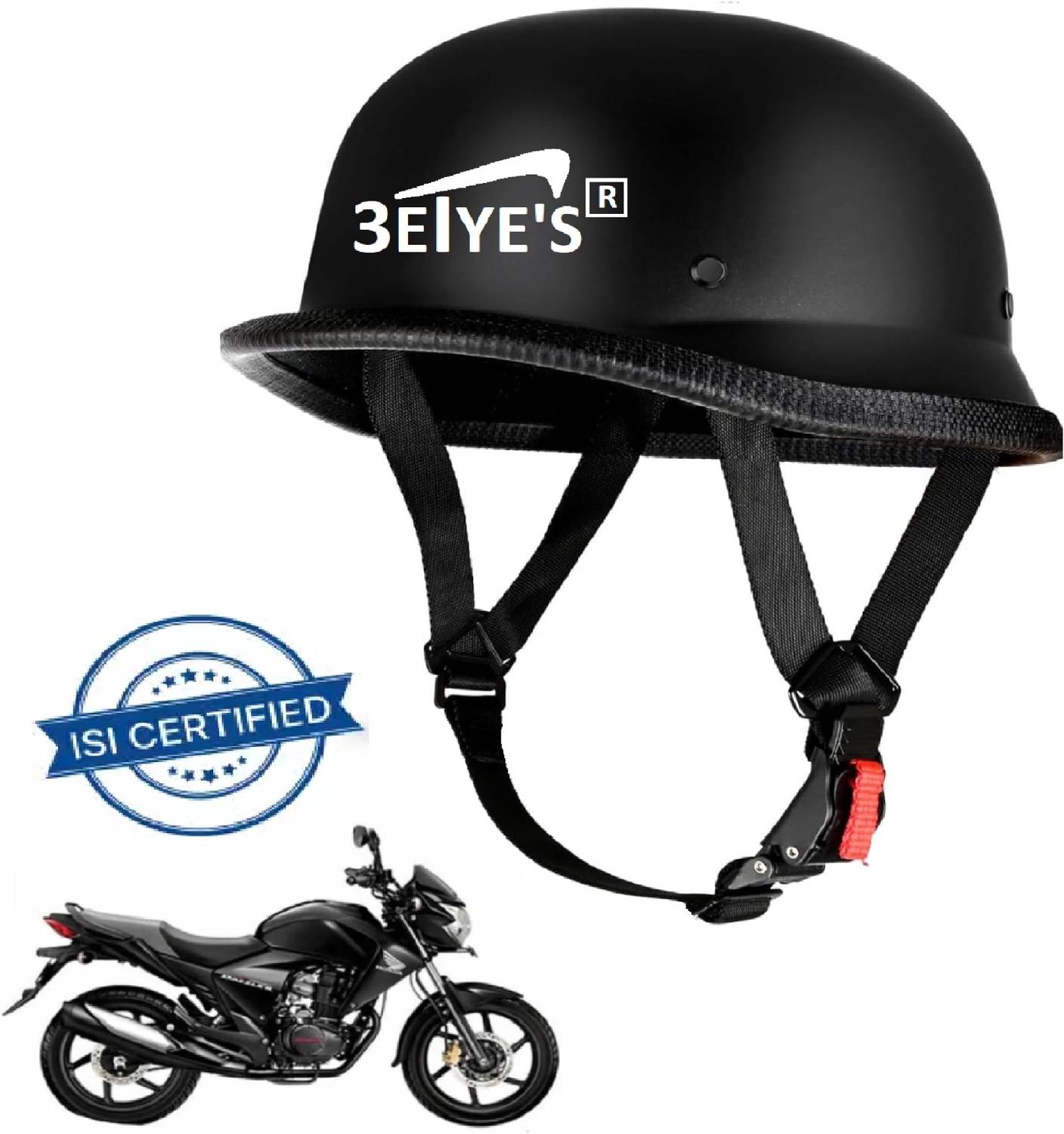 3eiye`s German Retro Style World War Inspired Half Helmet Motorsports Helmet
