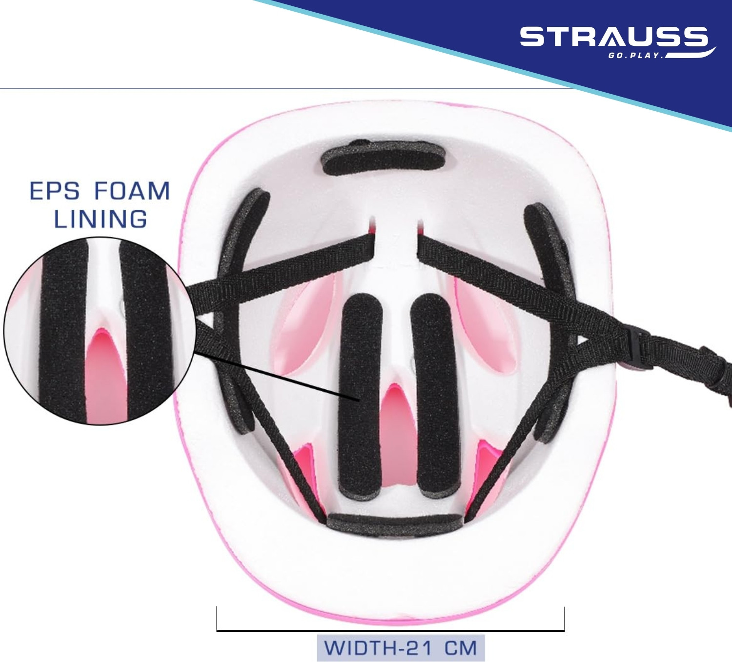 Image of Strauss GlideX Bicycle /skate helmet with adjustable fit and lightweight Cycling Helmet