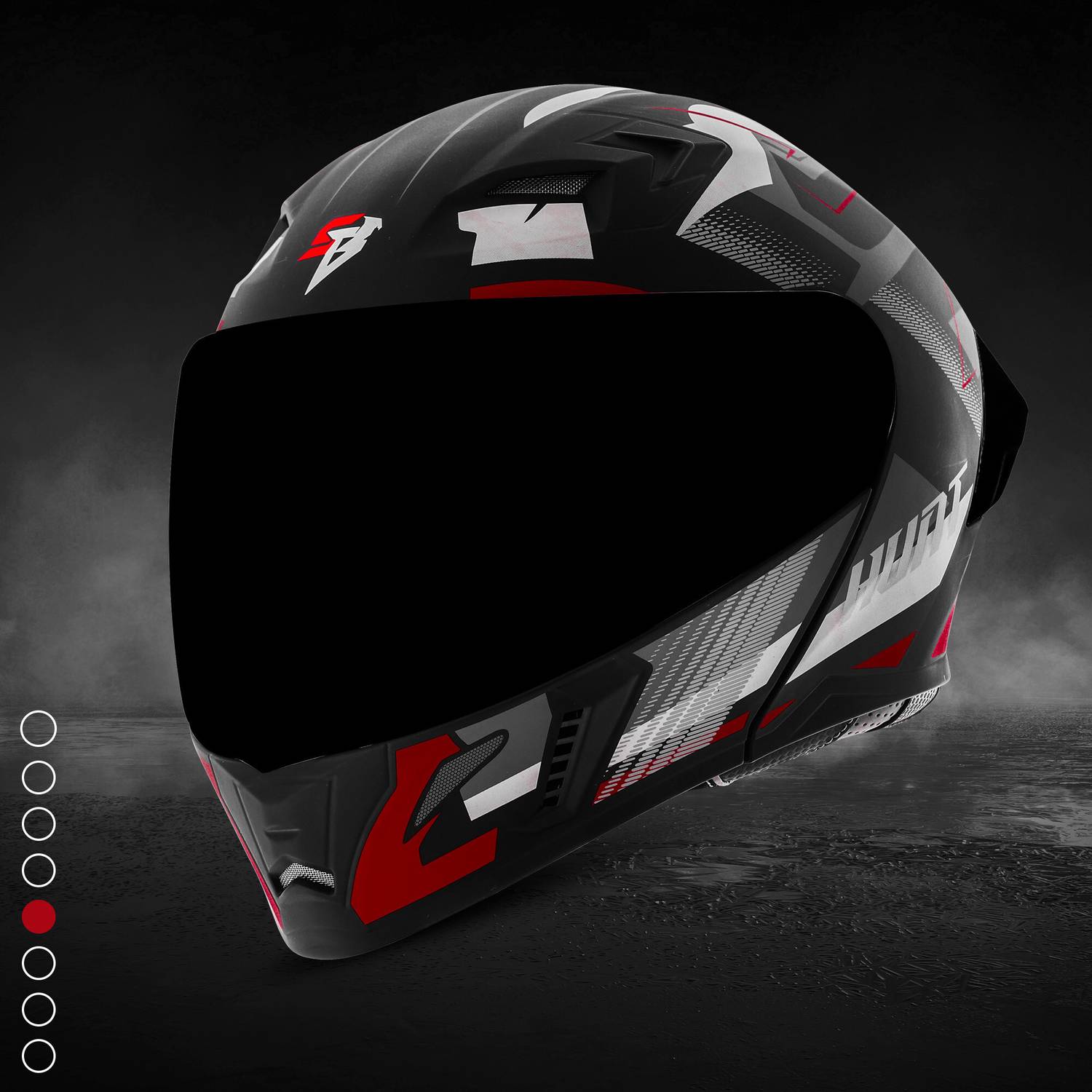 Steelbird SBA-20 Hunt Flip-Up Graphic Helmet - Image 4