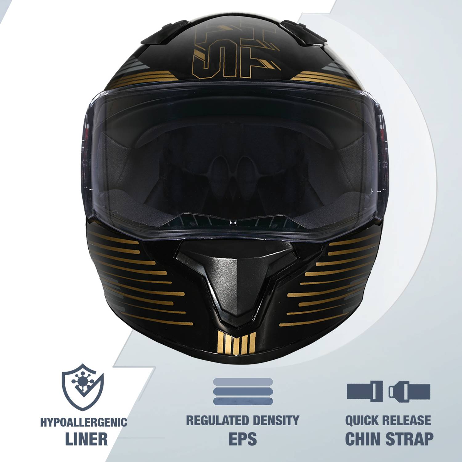 STUDDS Thunder D11 Full Face Motorbike Helmet - Image 2