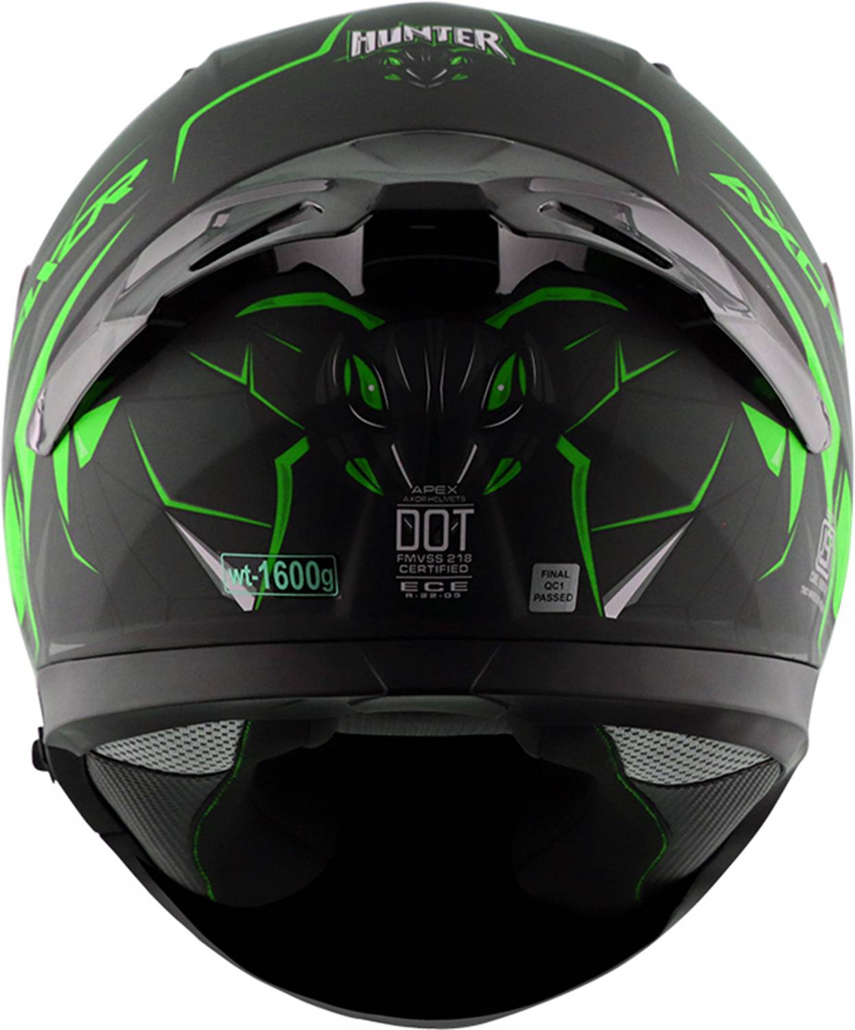 Axor Apex Hunter Motorbike Helmet Black - Image 2