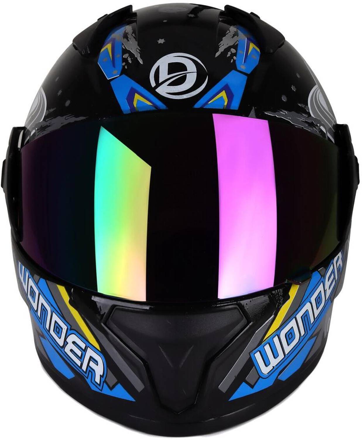 IRONVAULT Wonder Rainbow Visor Motorbike Helmet - Image 3