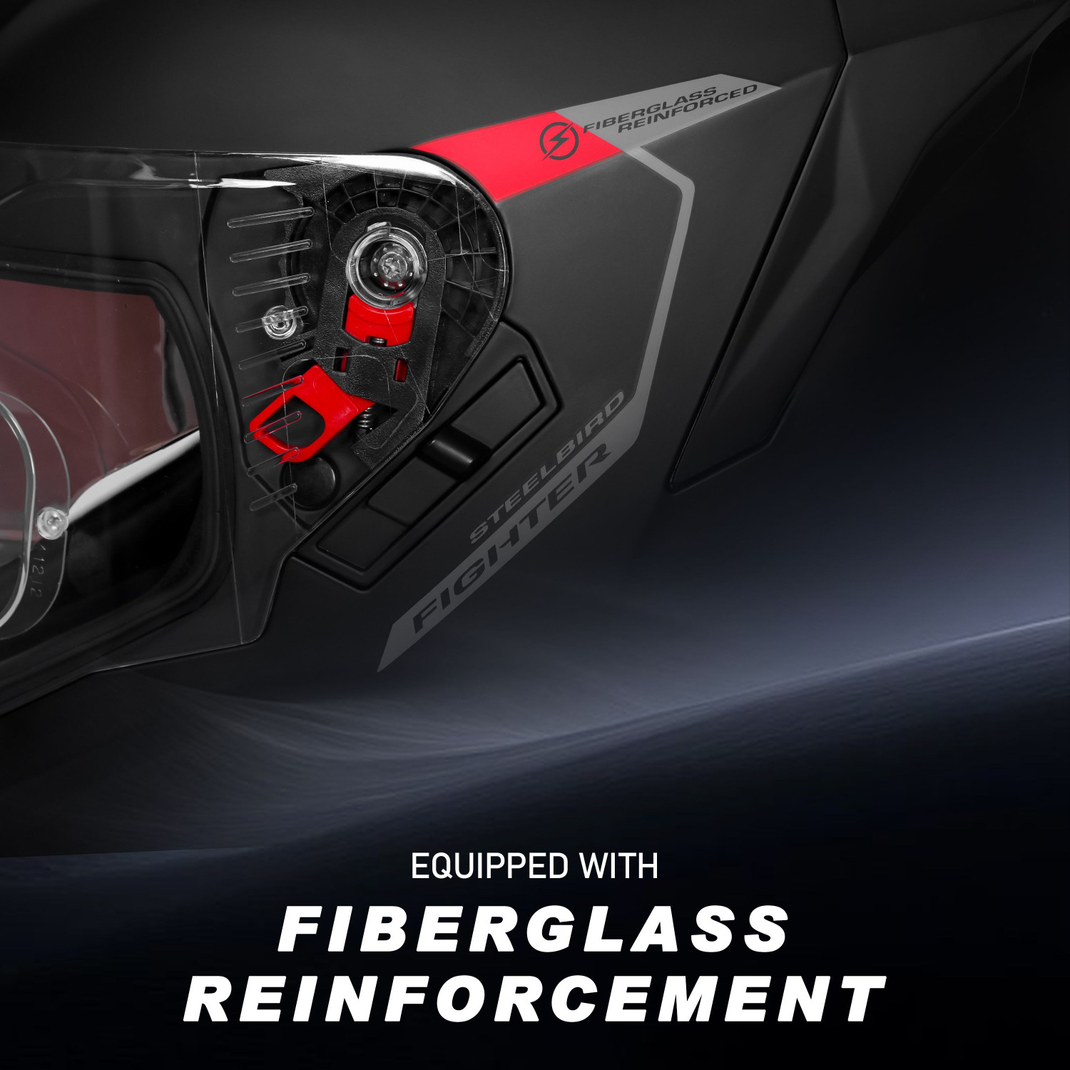 Image of Steelbird Fighter ECE 22.06 SB-120 Gen-Z Helmet with Pinlock-30 | Inner Sun Shield | Motorbike Helmet