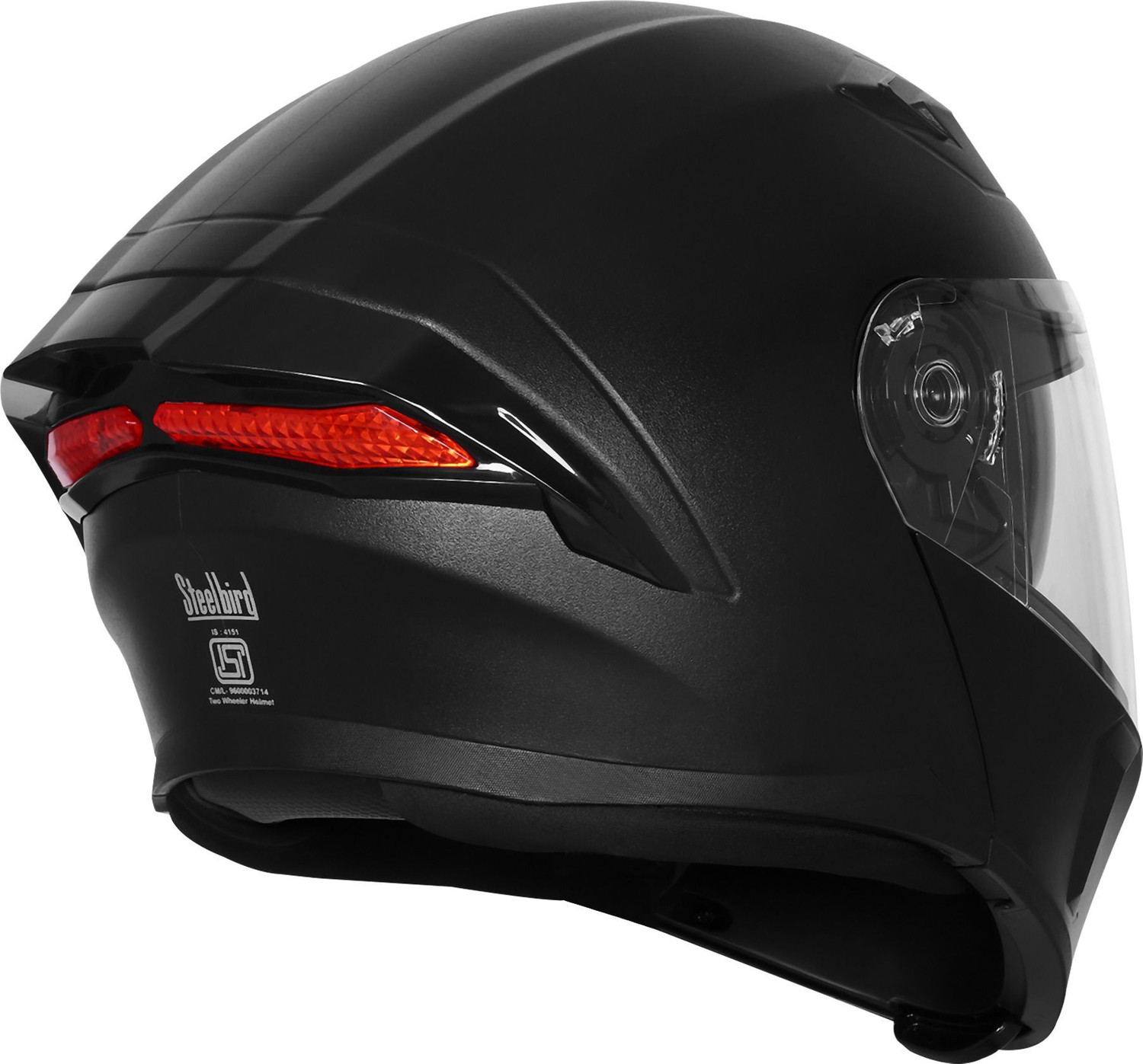 Image of Steelbird Air SBA-15 ISS R2K RF Dashing Black ISI Certified Flip-up 580MM Motorbike Helmet