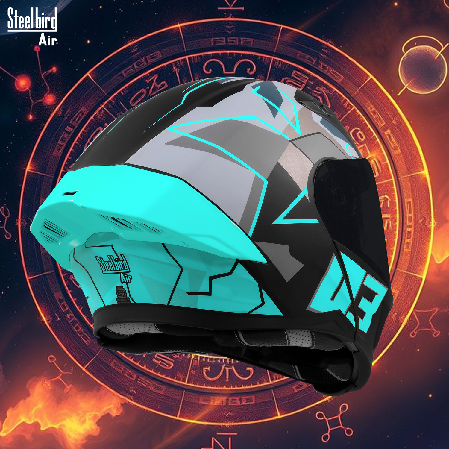 Image of Steelbird SBA-20 03 ISI Certified Flip-Up Helmet for Men Motorbike Helmet