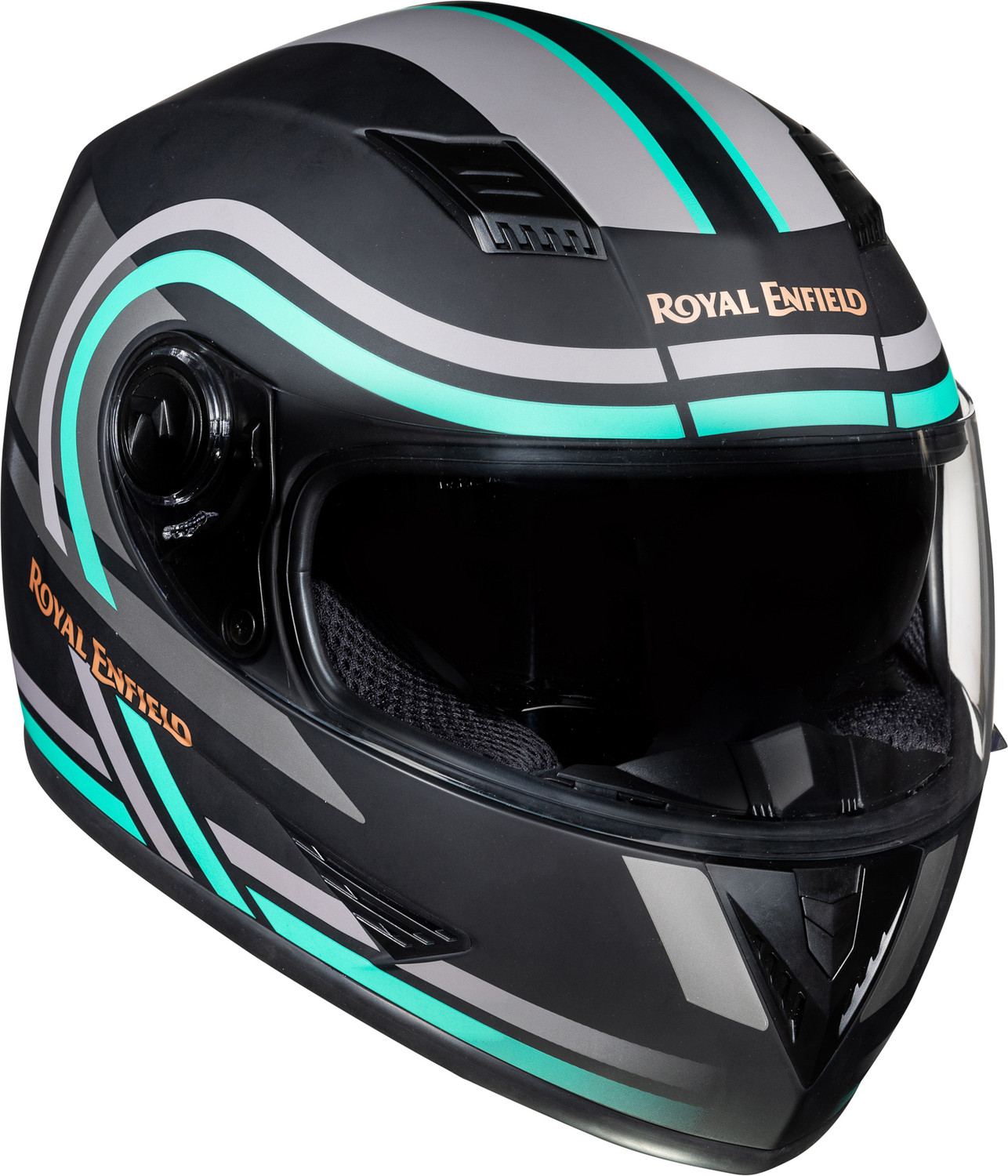 Image of ROYAL ENFIELD Stunner Graphics Helmet With Dual Visor ISI Certified Motorbike Helmet